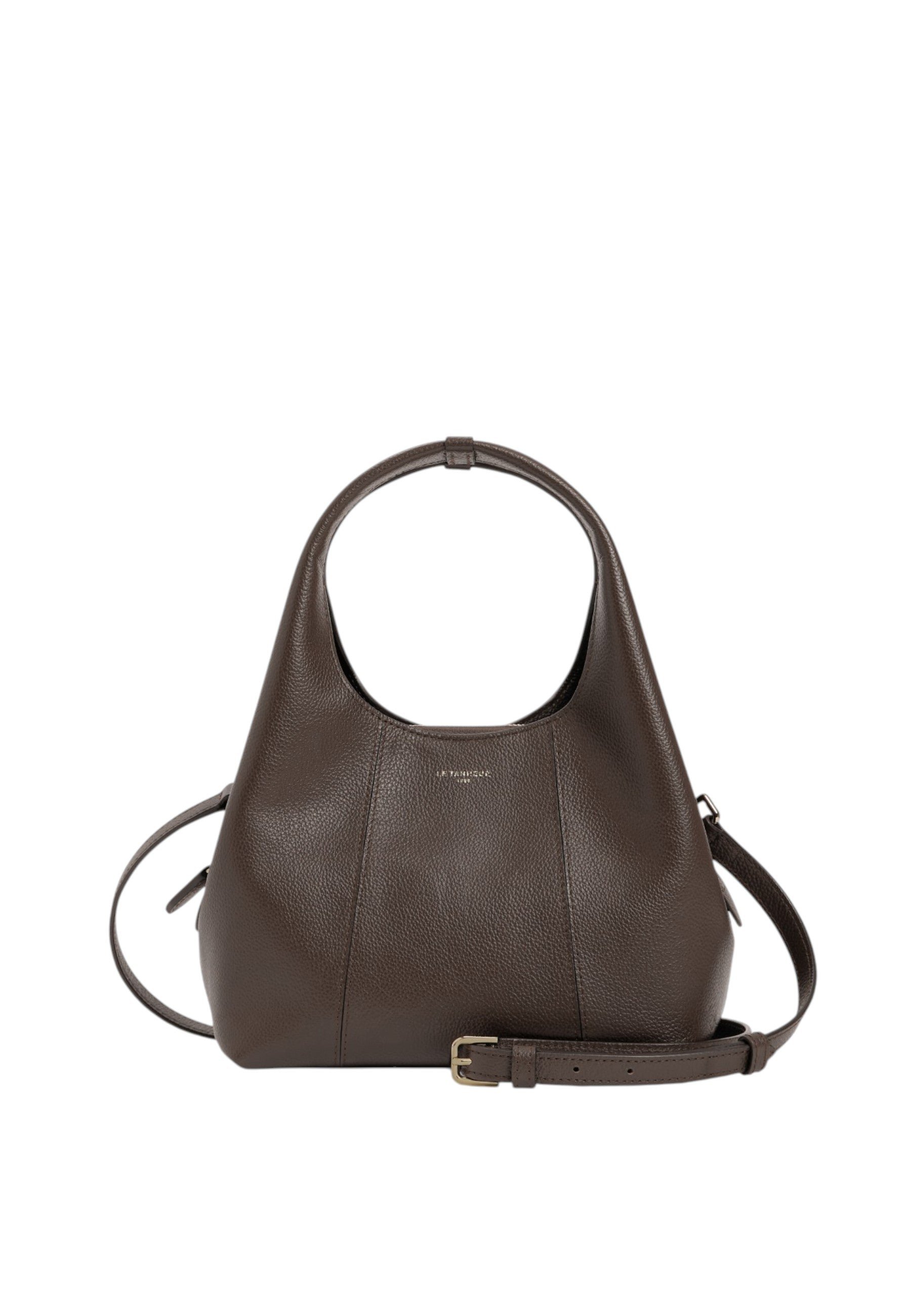 Petit sac à main juliette en cuir grainé | Marron LE TANNEUR Femme