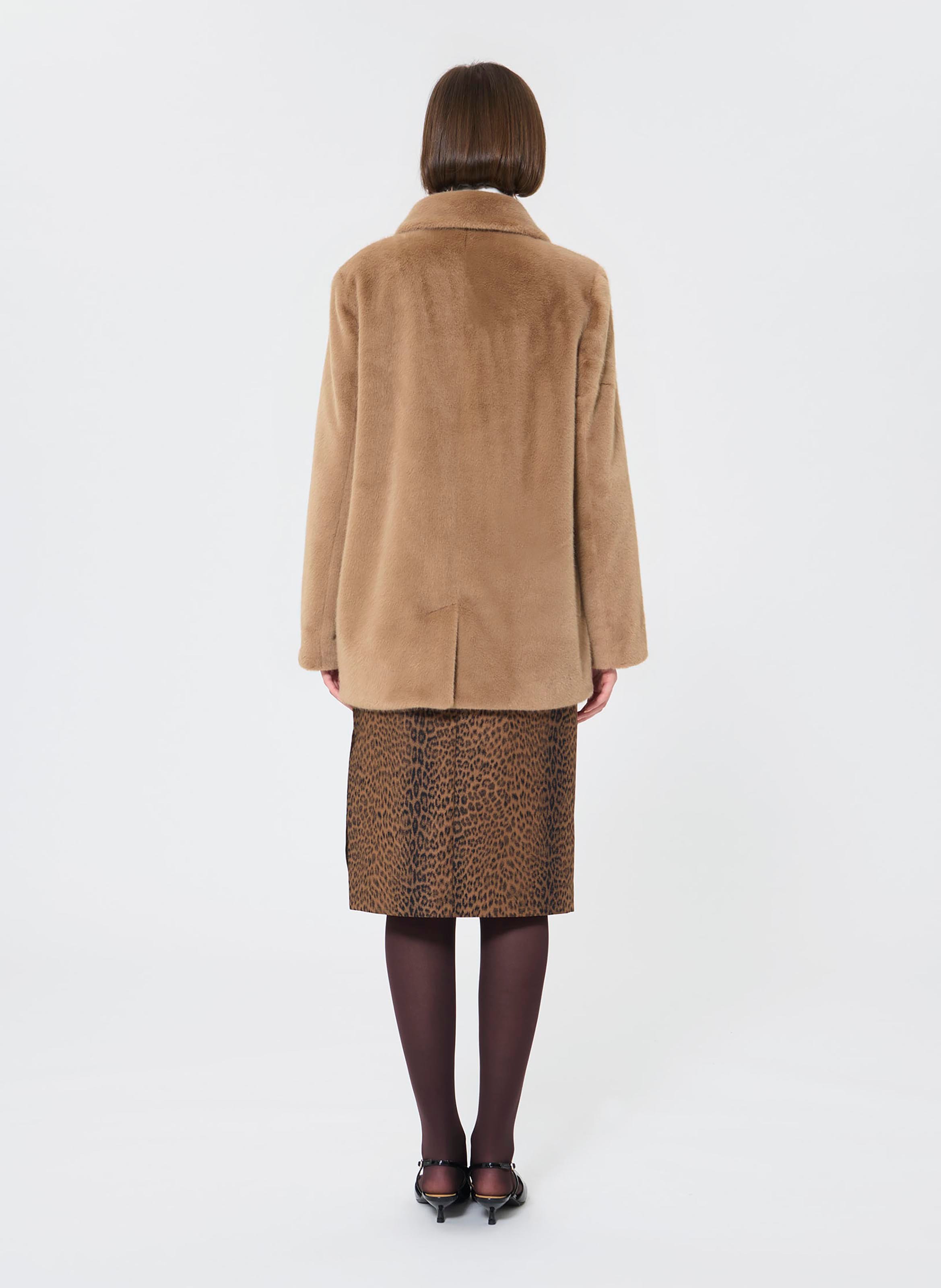 Manteau fausse fourrure melba TARA JARMON Marron