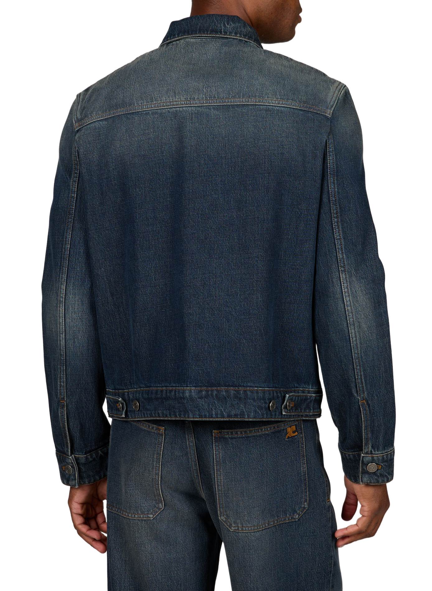 Straight denim jacket in blended cotton COURRÈGES Blue