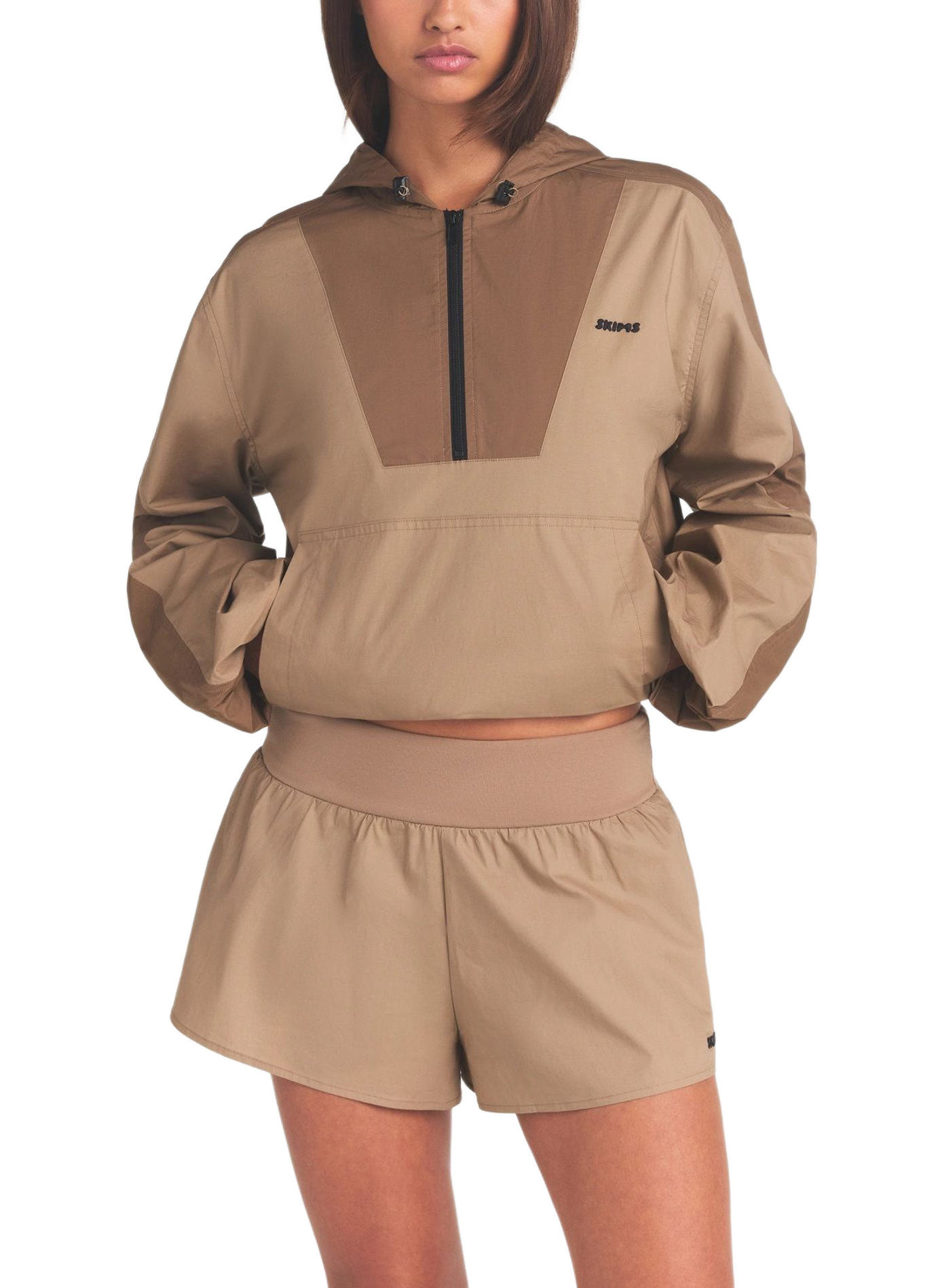 Shourt court en coton tissé mélangé SKIMS Beige