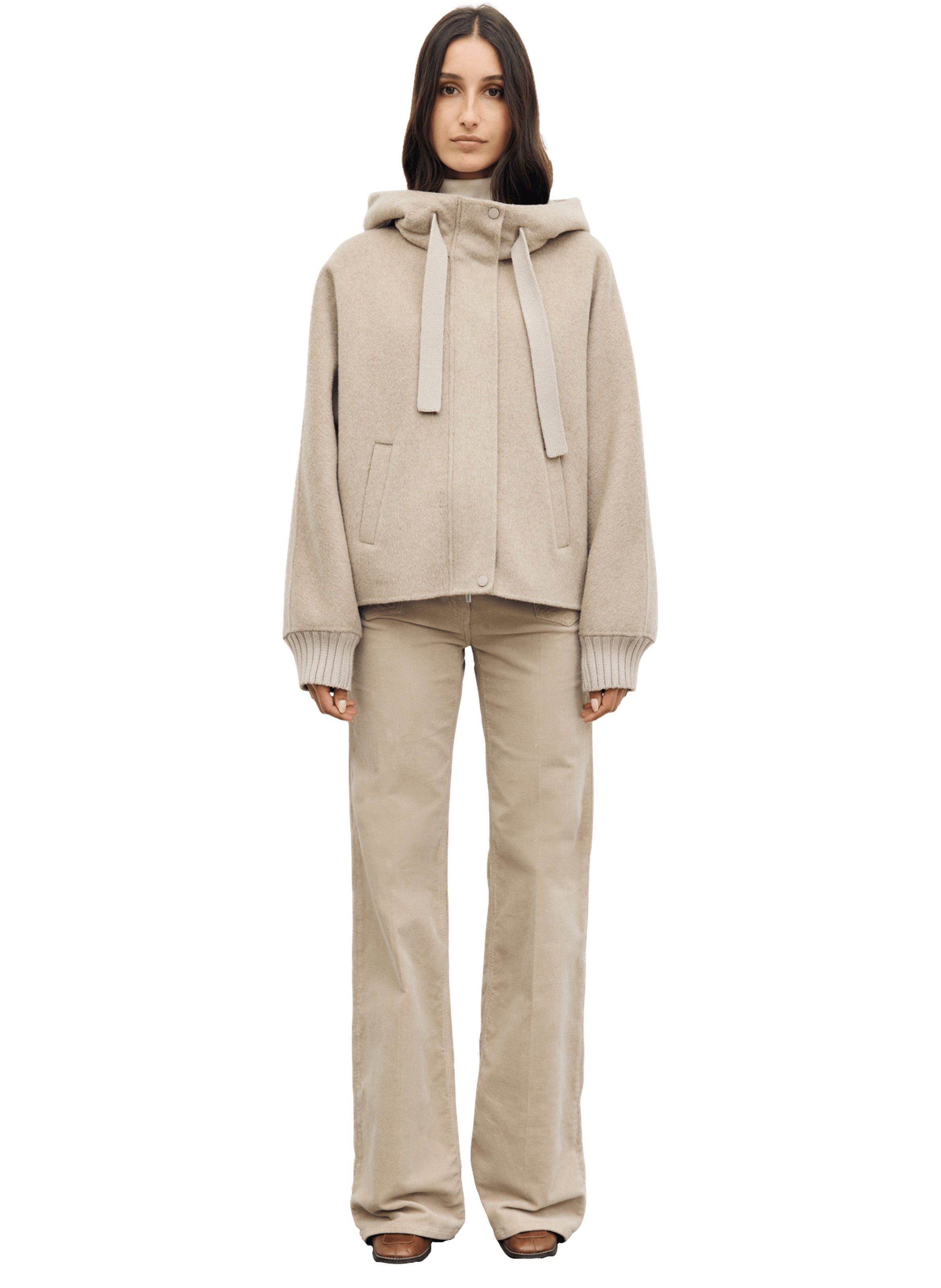 Doudoune courte en laine double face - anor GERARD DAREL Beige