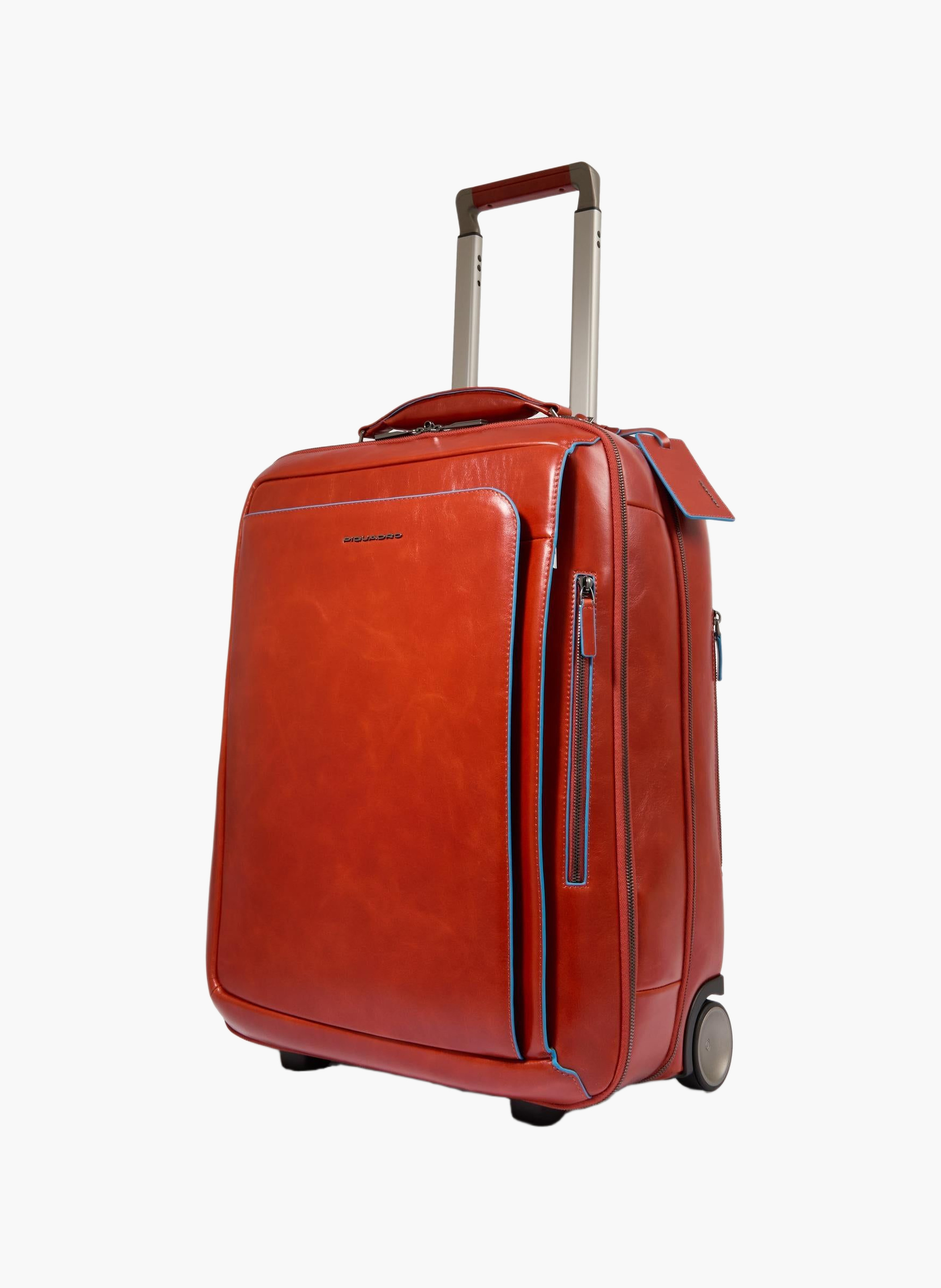 Valise à roulettes cabine avec coque à vêtements PIQUADRO Marron