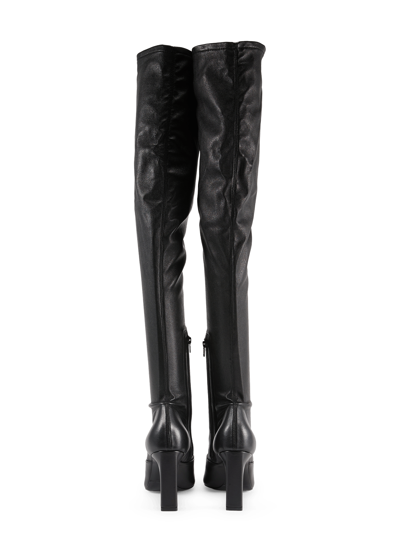 Overkniestiefel aus Leder TOTEME Schwarz