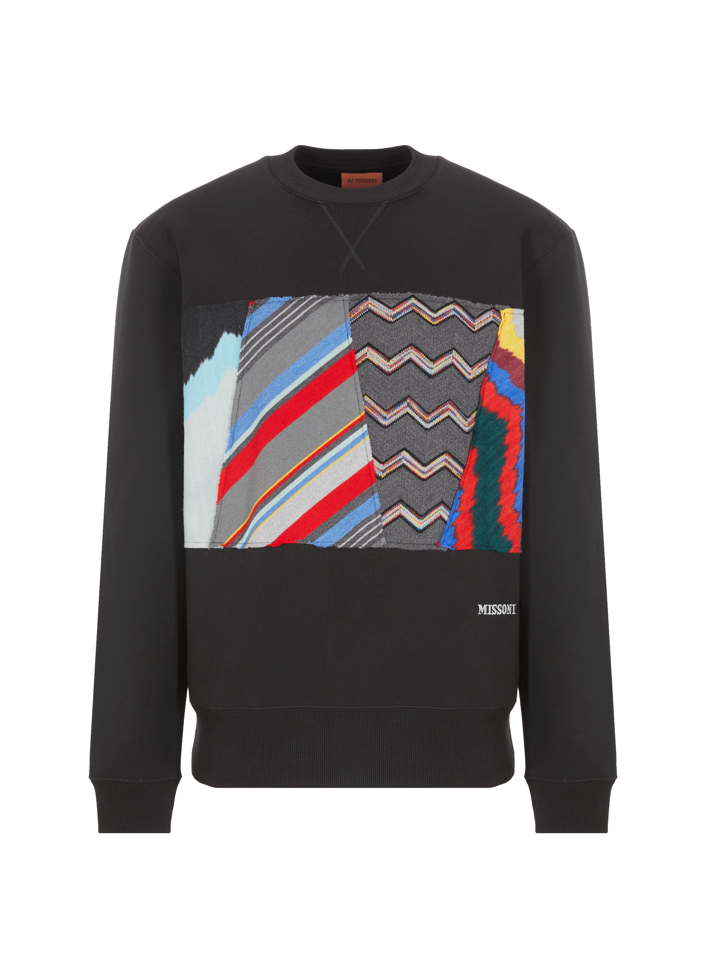 Sweatshirt patchworks en coton