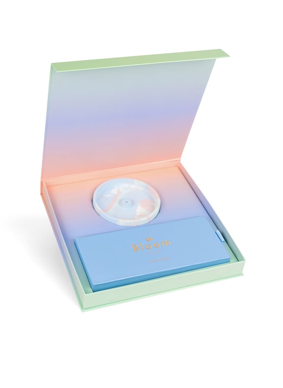Coffre encens Blue bird + porte-encens by BLOOM BLOOM Coffre encens Blue bird + porte-encens