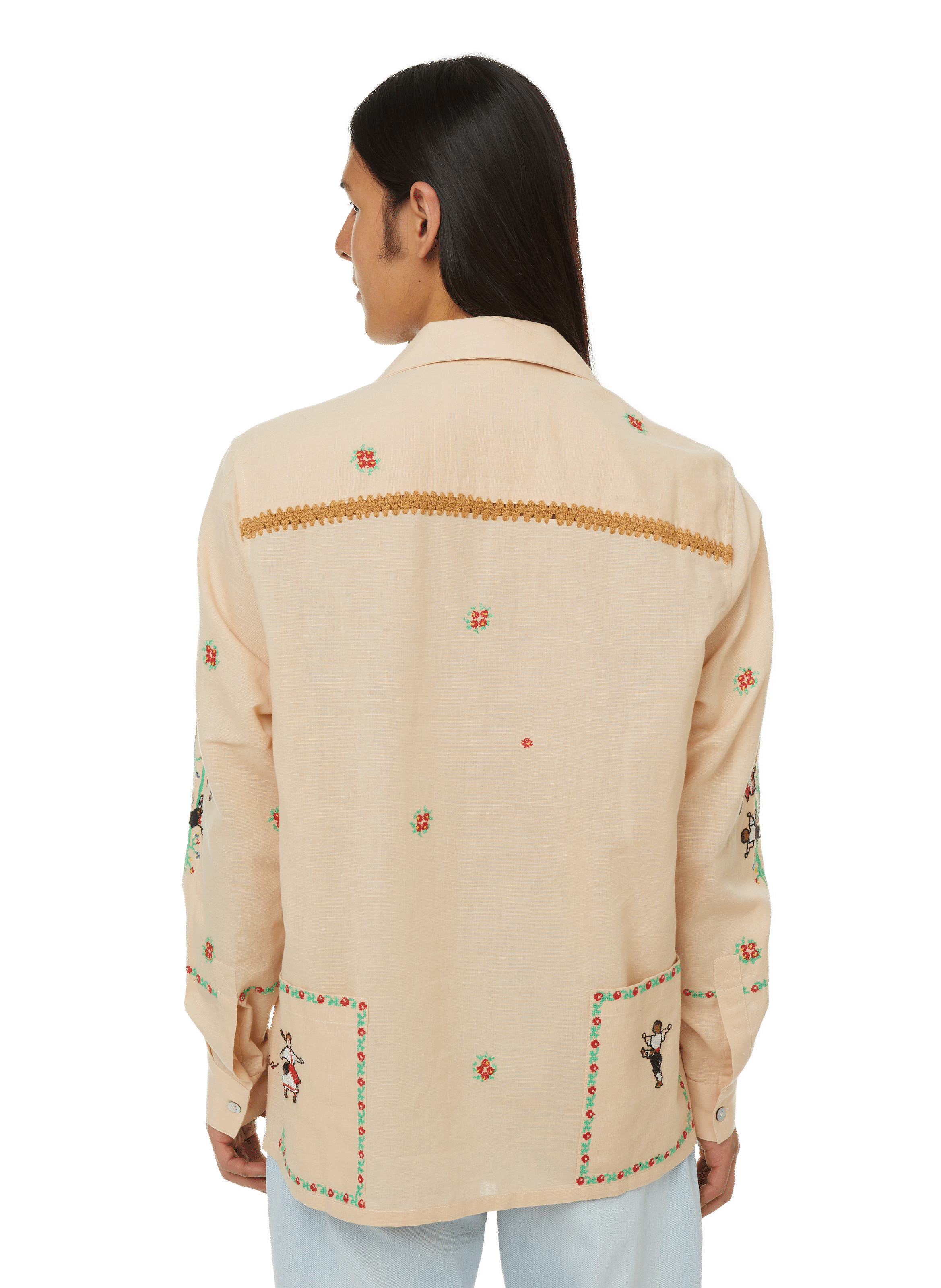 Chemise Joy of living en coton mélangé BAZISZT Beige