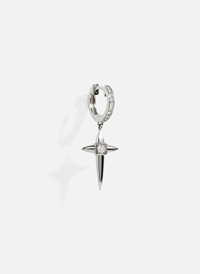 Mini Rockaway hoop earrings in silver STATEMENT