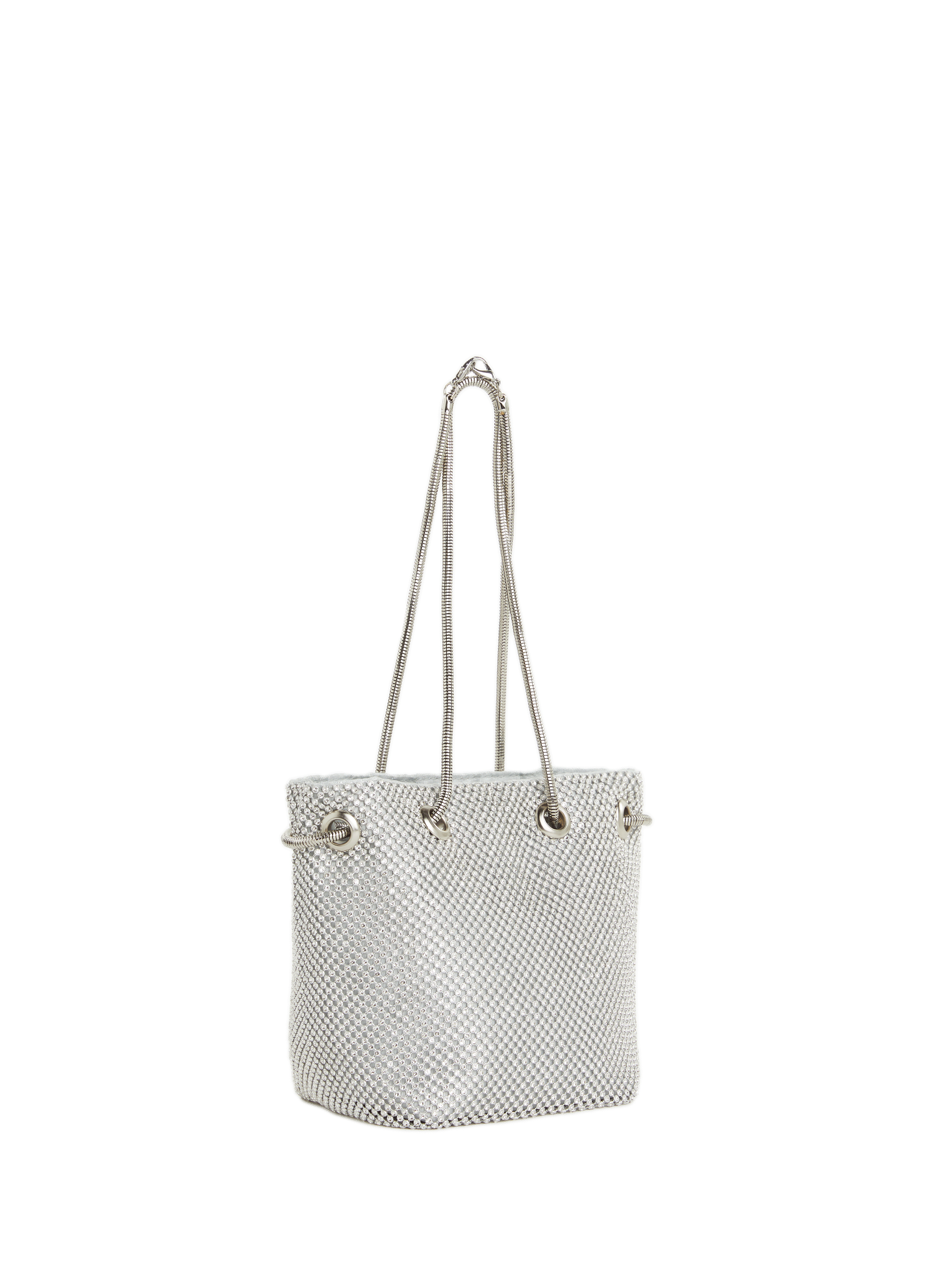 Rhinestone bucket bag AU PRINTEMPS PARIS Silver