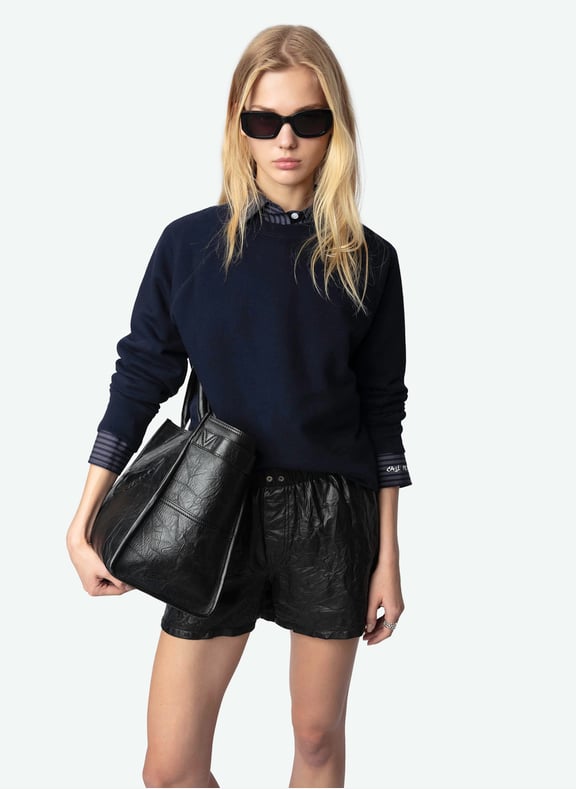 Sweat droit col rond en coton upper Bleu by ZADIG&VOLTAIRE ZADIG&VOLTAIRE Sweat droit col rond en coton upper Bleu