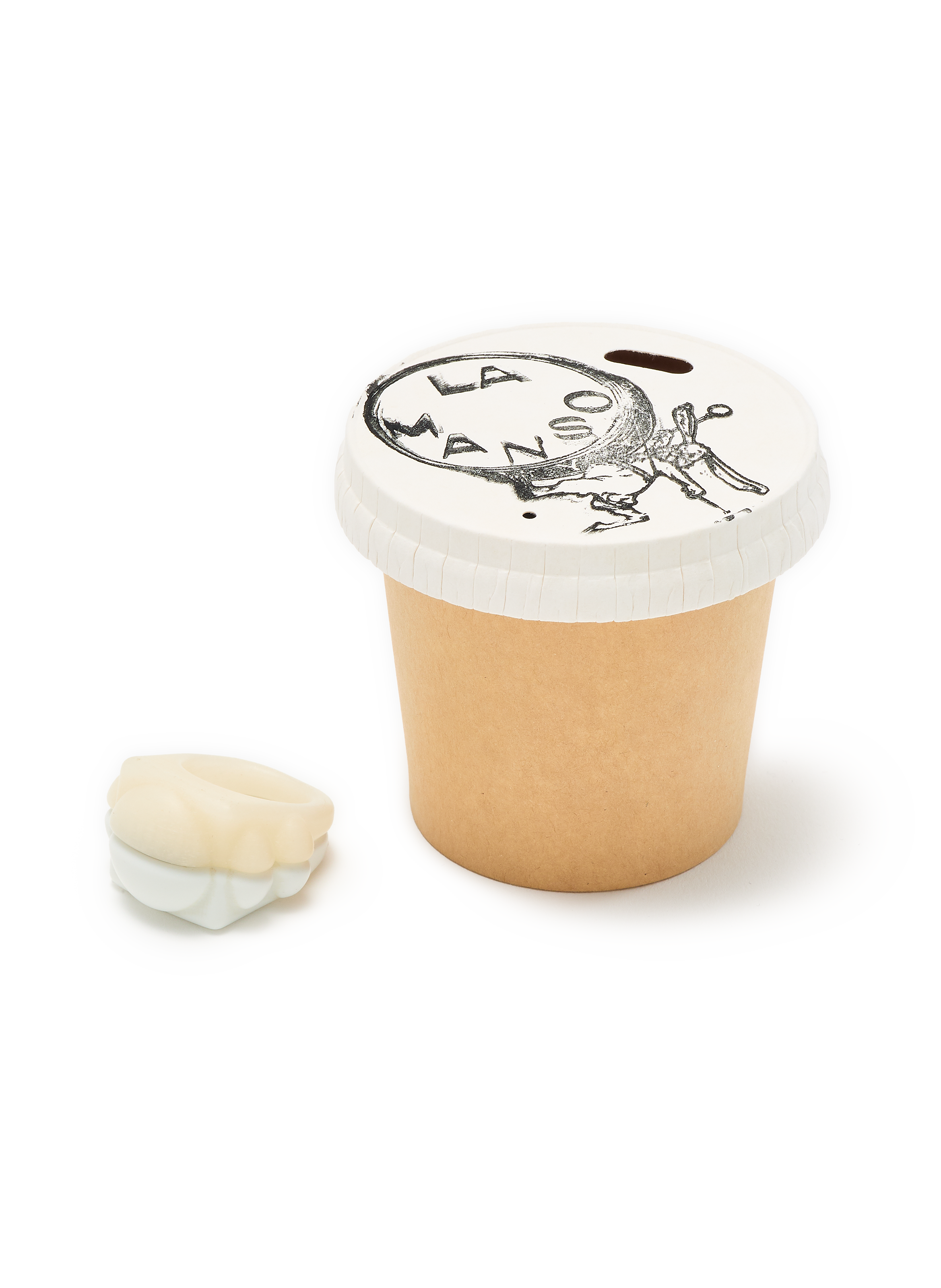 Bague Half Vieira LA MANSO Blanc