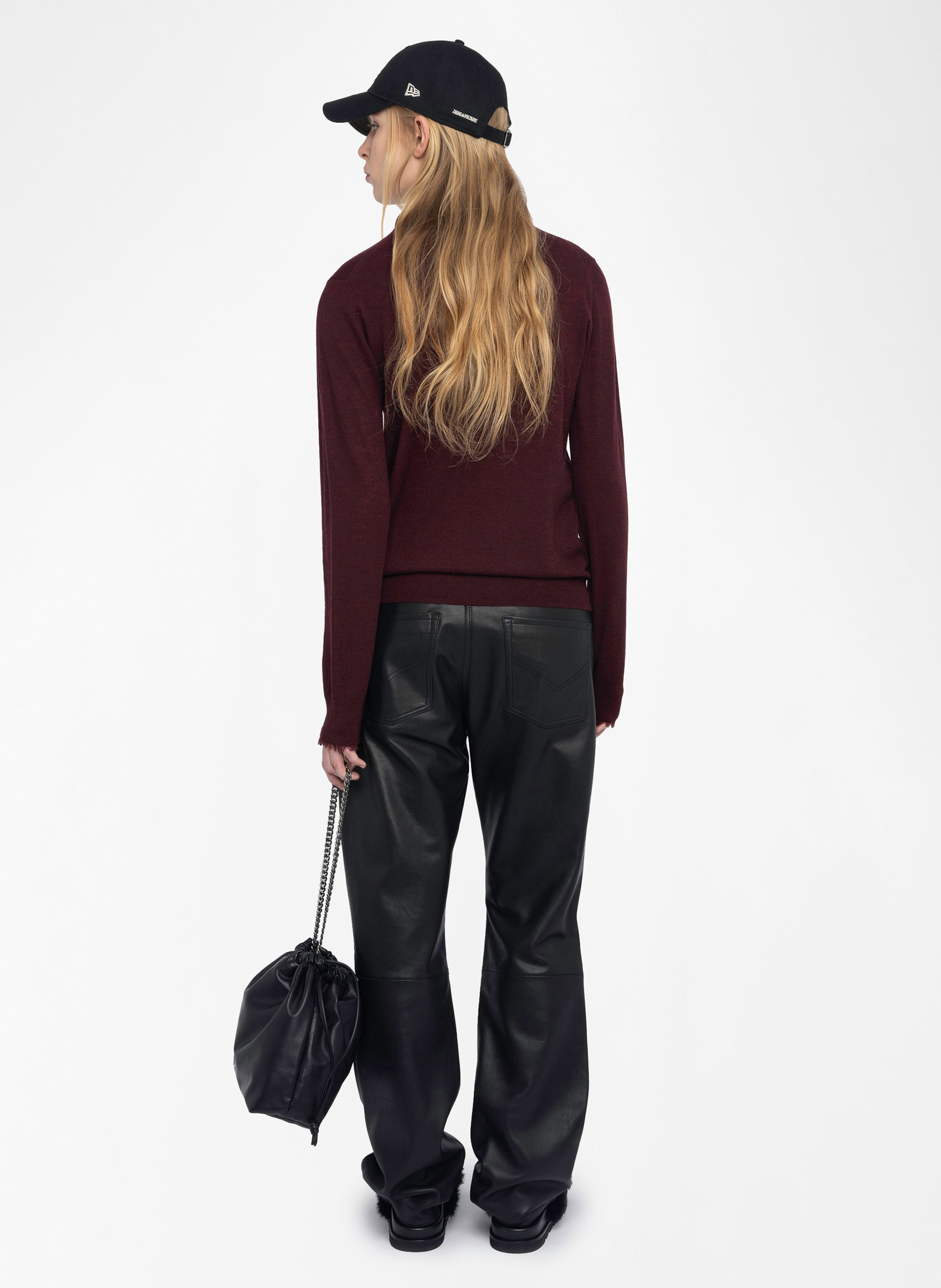 Pull col rond manches longues en cachemire ivy ZADIG&VOLTAIRE Violet