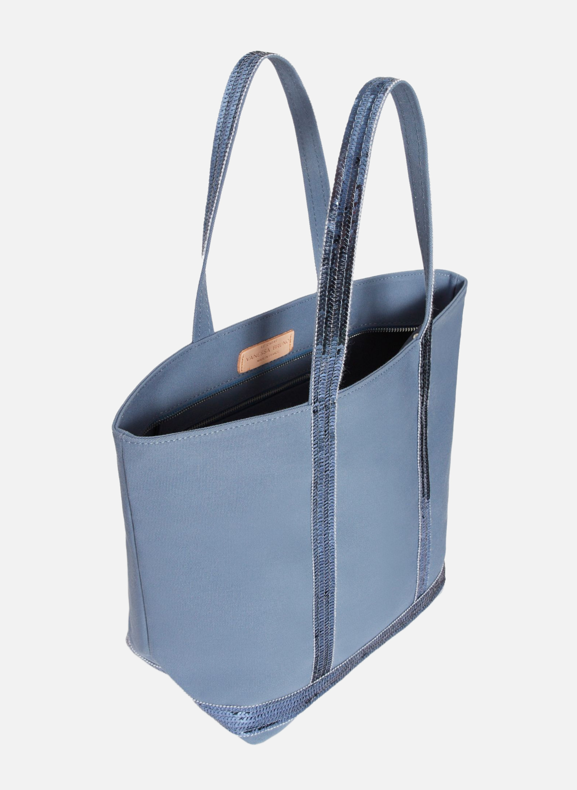 Cabas m zippé en toile VANESSA BRUNO Bleu