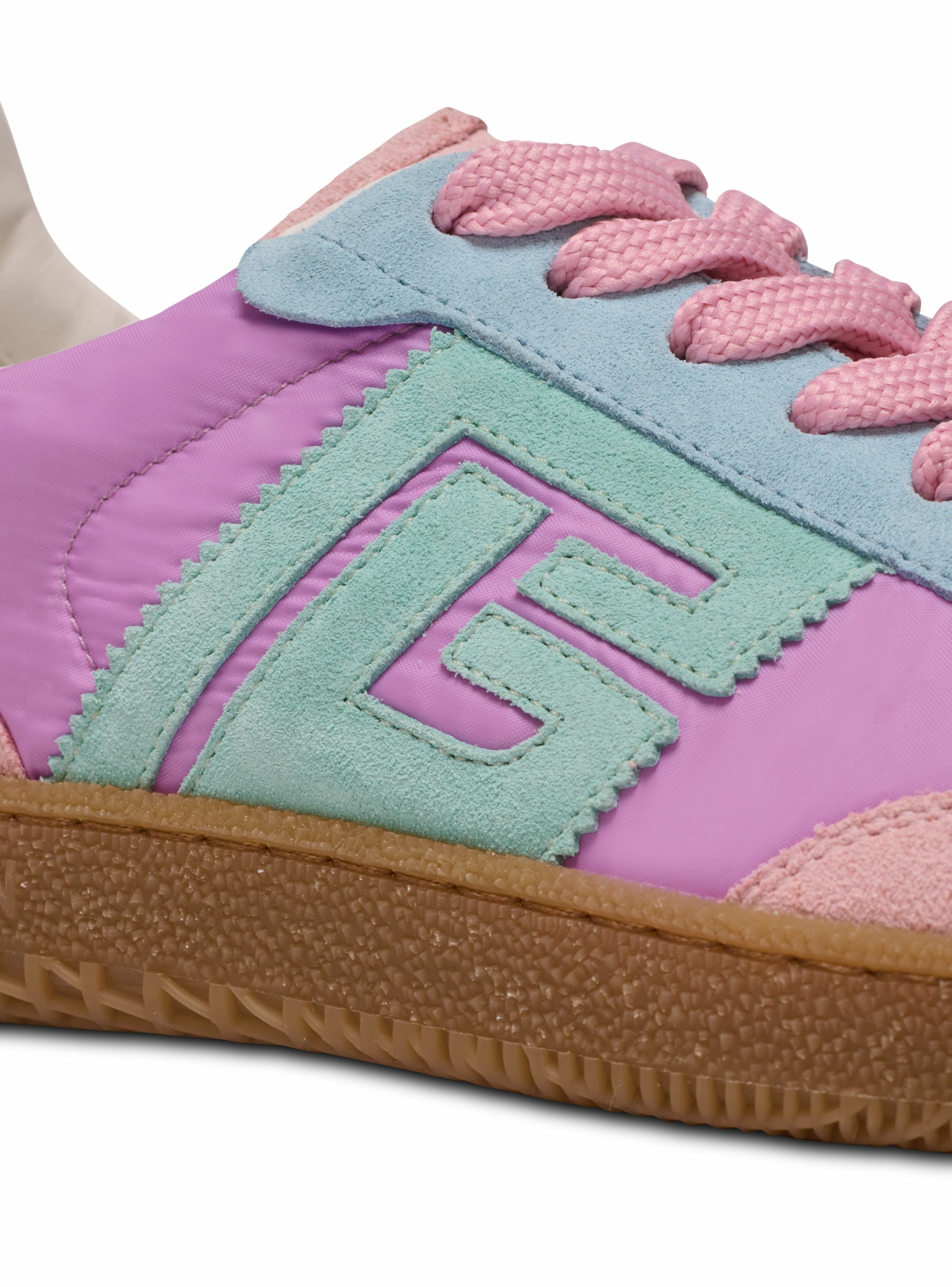 Baskets balmain swan en cuir suédé et nylon BALMAIN Multicolore