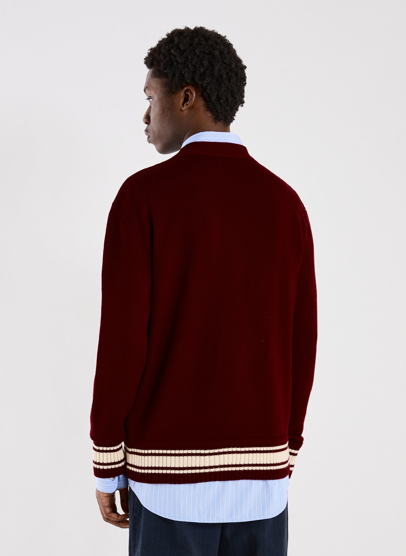 Wool cardigan MONCLER Red