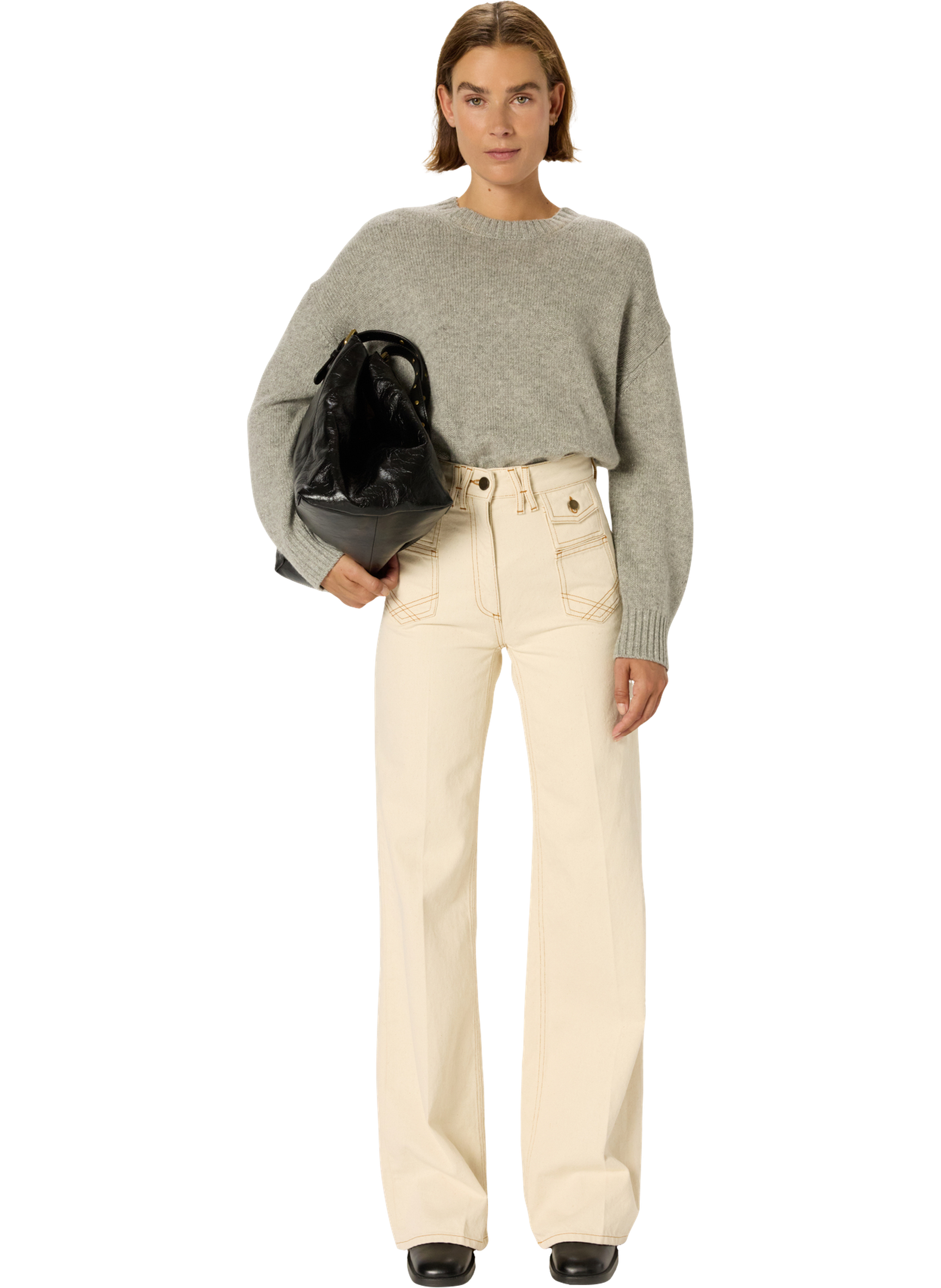 Pull oversize en laine et lurex - elyne GERARD DAREL Argent