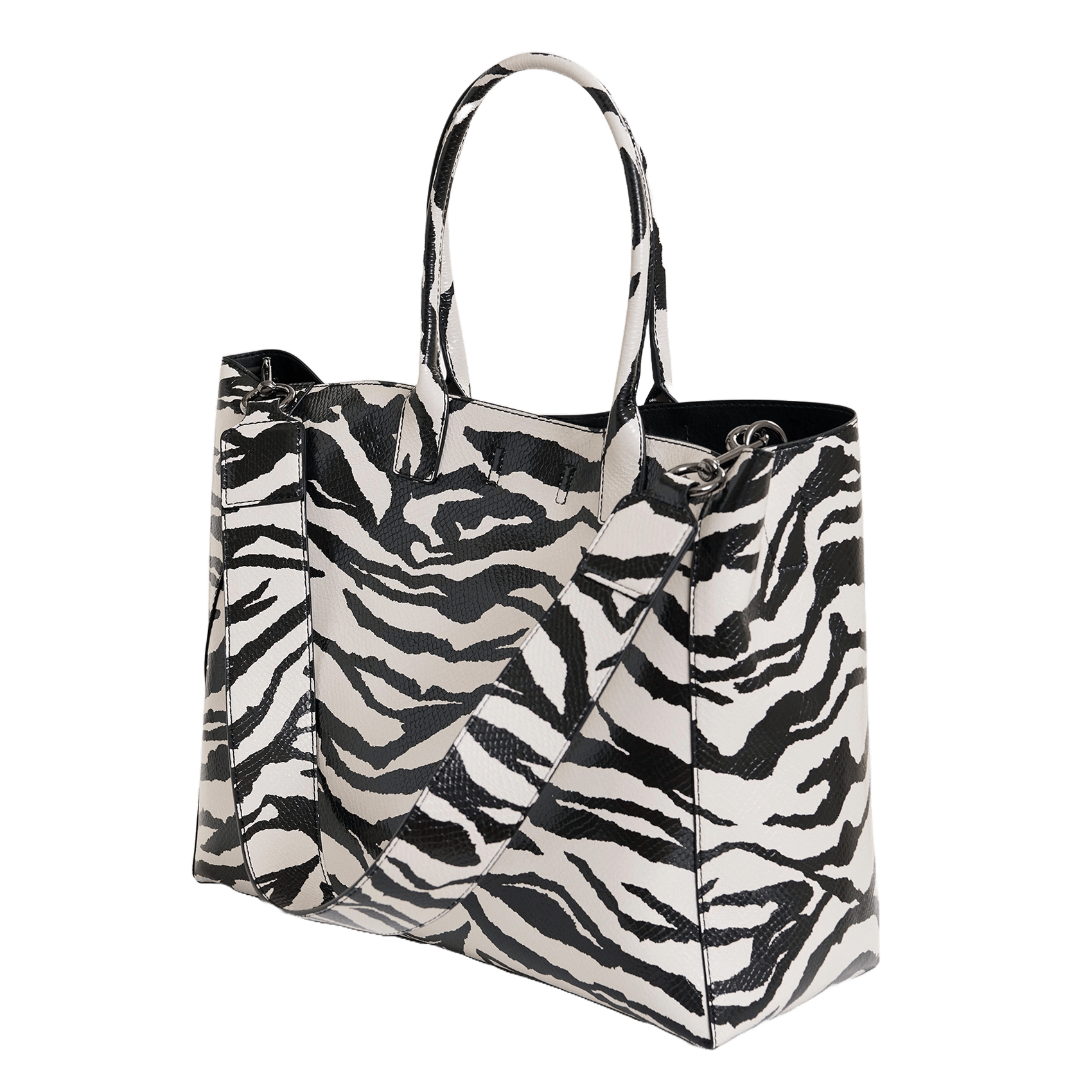 Cabas imprimé zèbre Iloise ESSENTIEL ANTWERP Noir