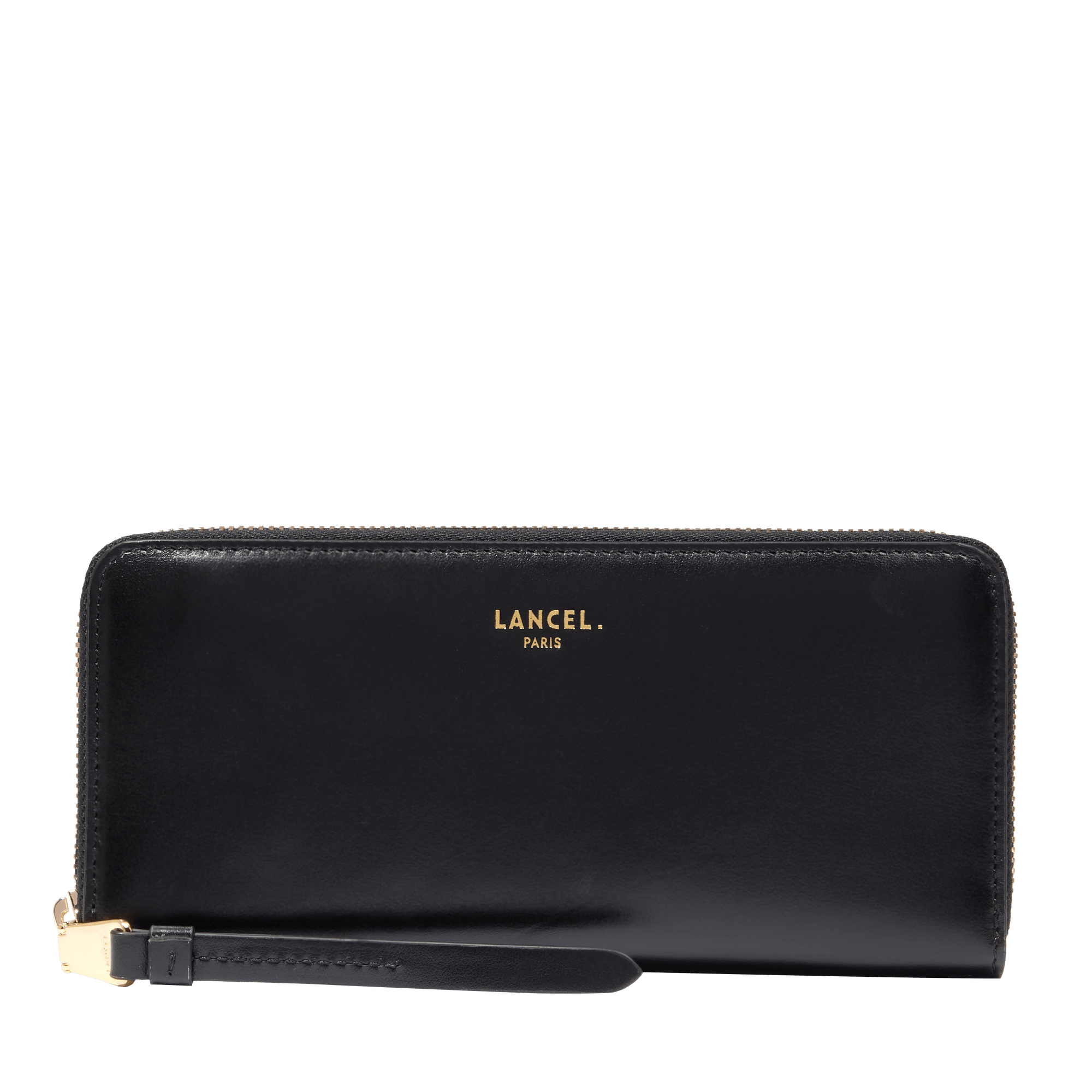 Portefeuille long zippé origami de lancel en cuir LANCEL Noir