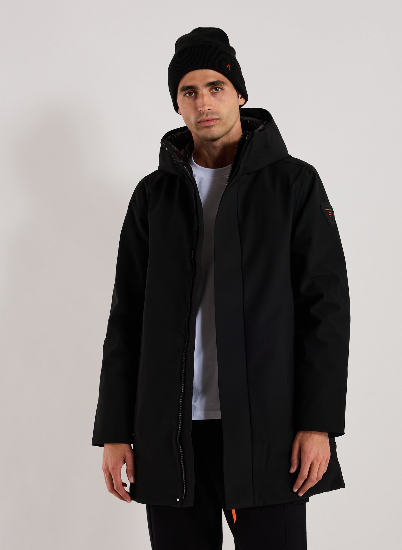 GERTRUDE ET GASTON Parka technique mi longue à capuche Bleu