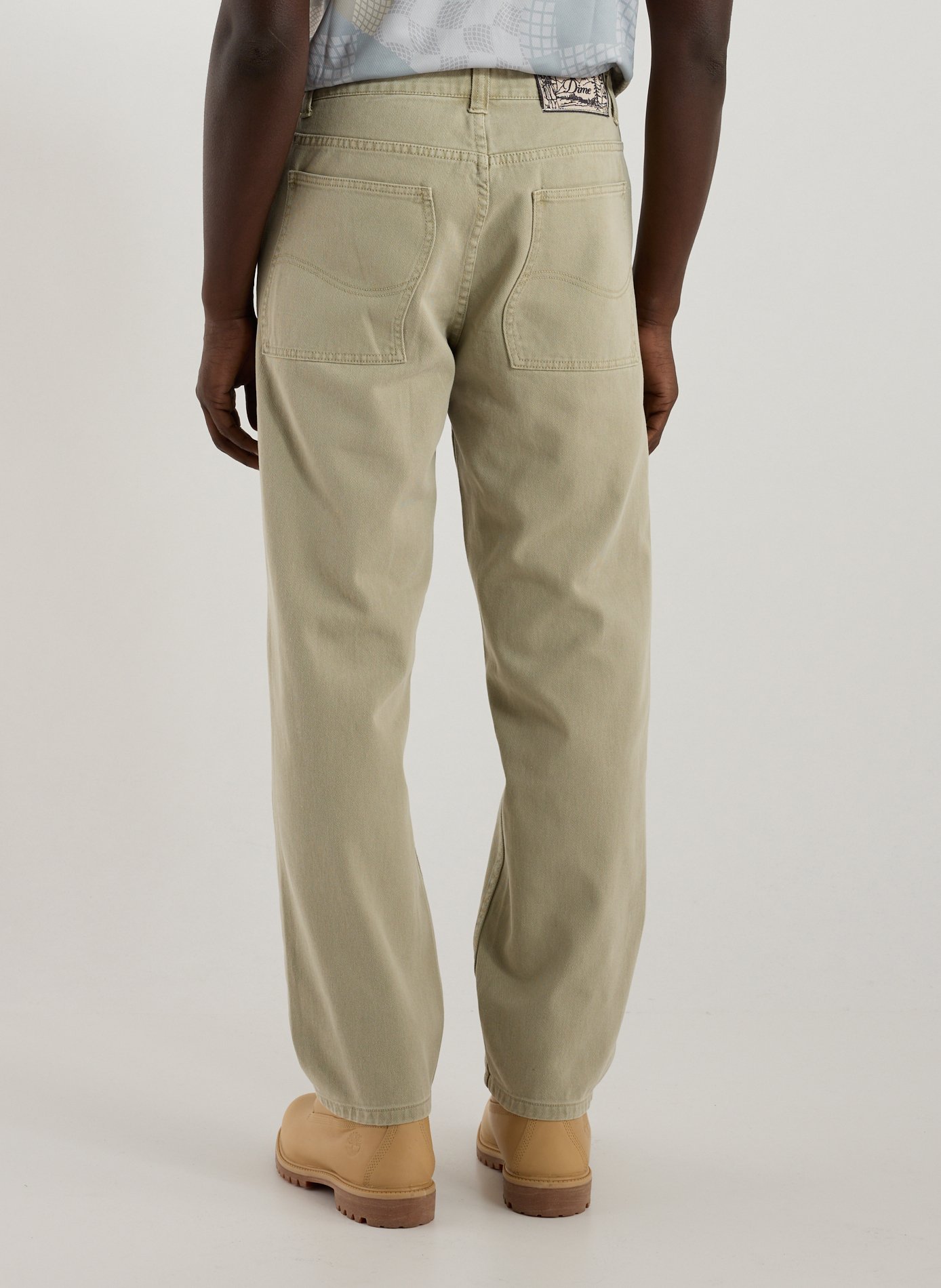 Jean droit en coton DIME Beige