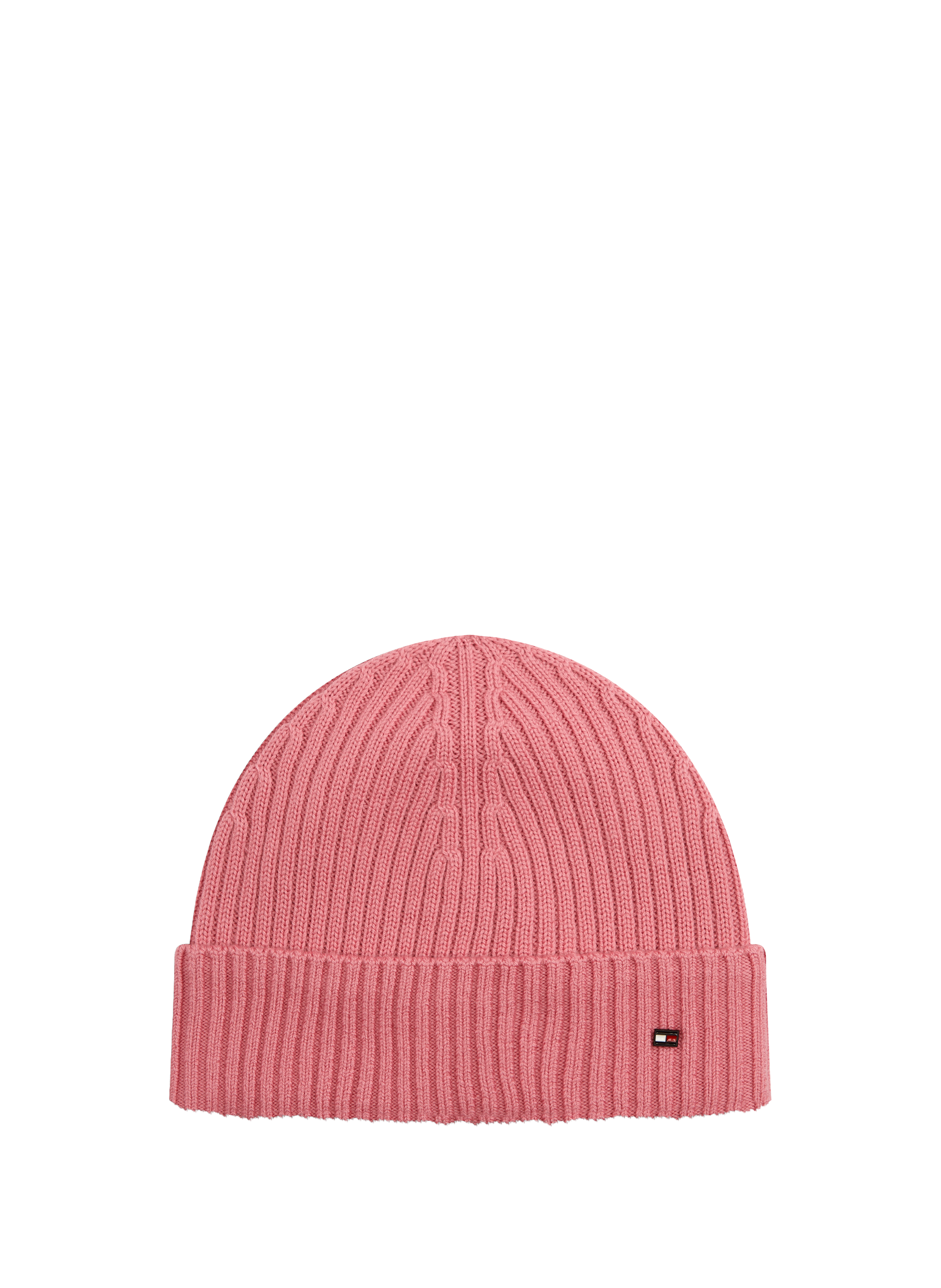 Bonnet côtelé en laine TOMMY HILFIGER Rose