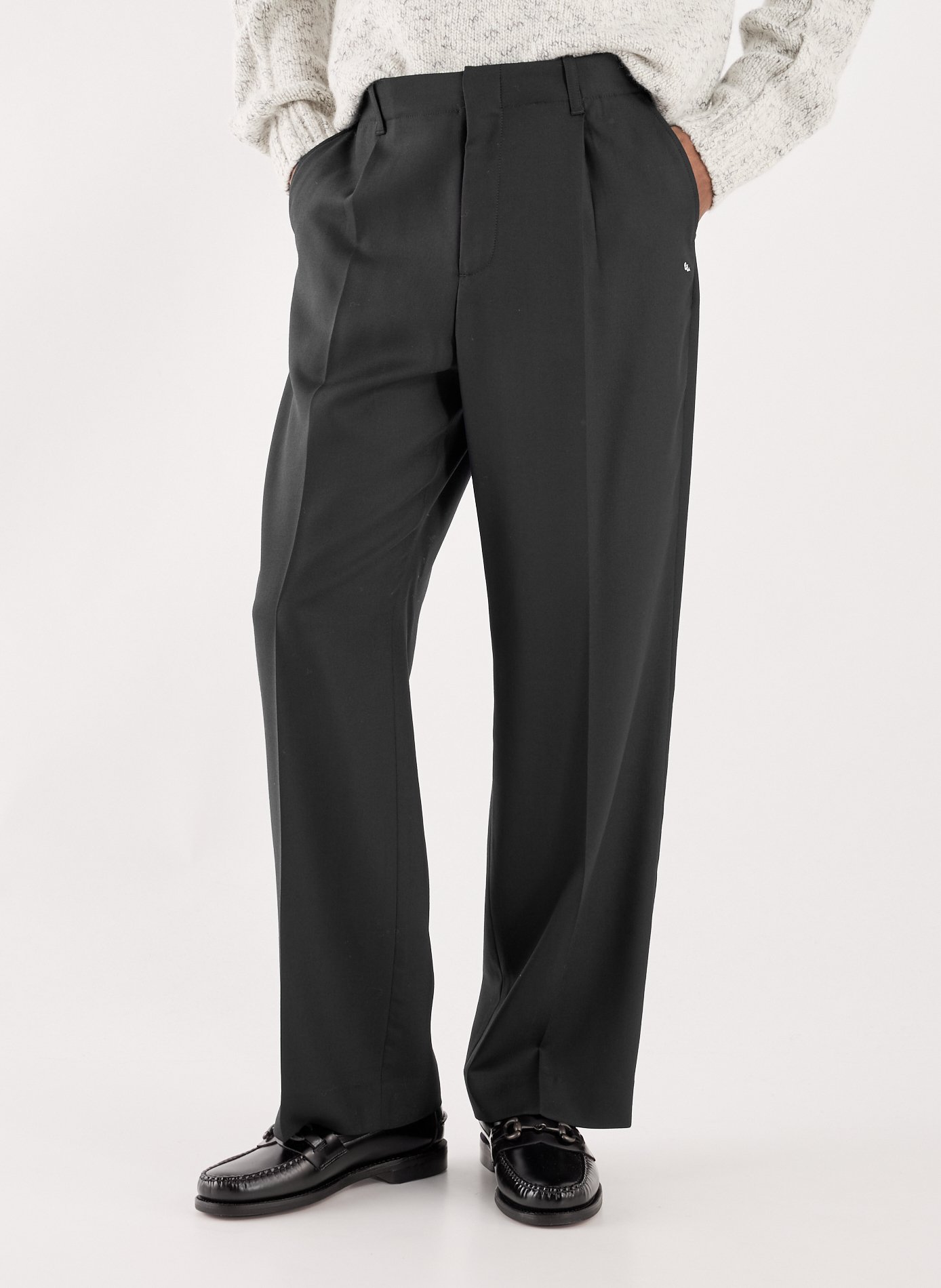 Cropped wool trousers OUR LEGACY Black
