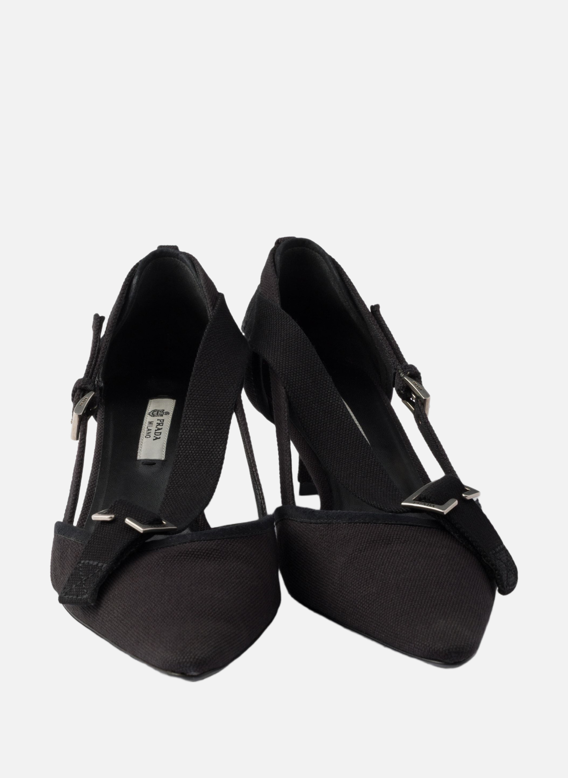 Escarpins en toile PRADA Noir