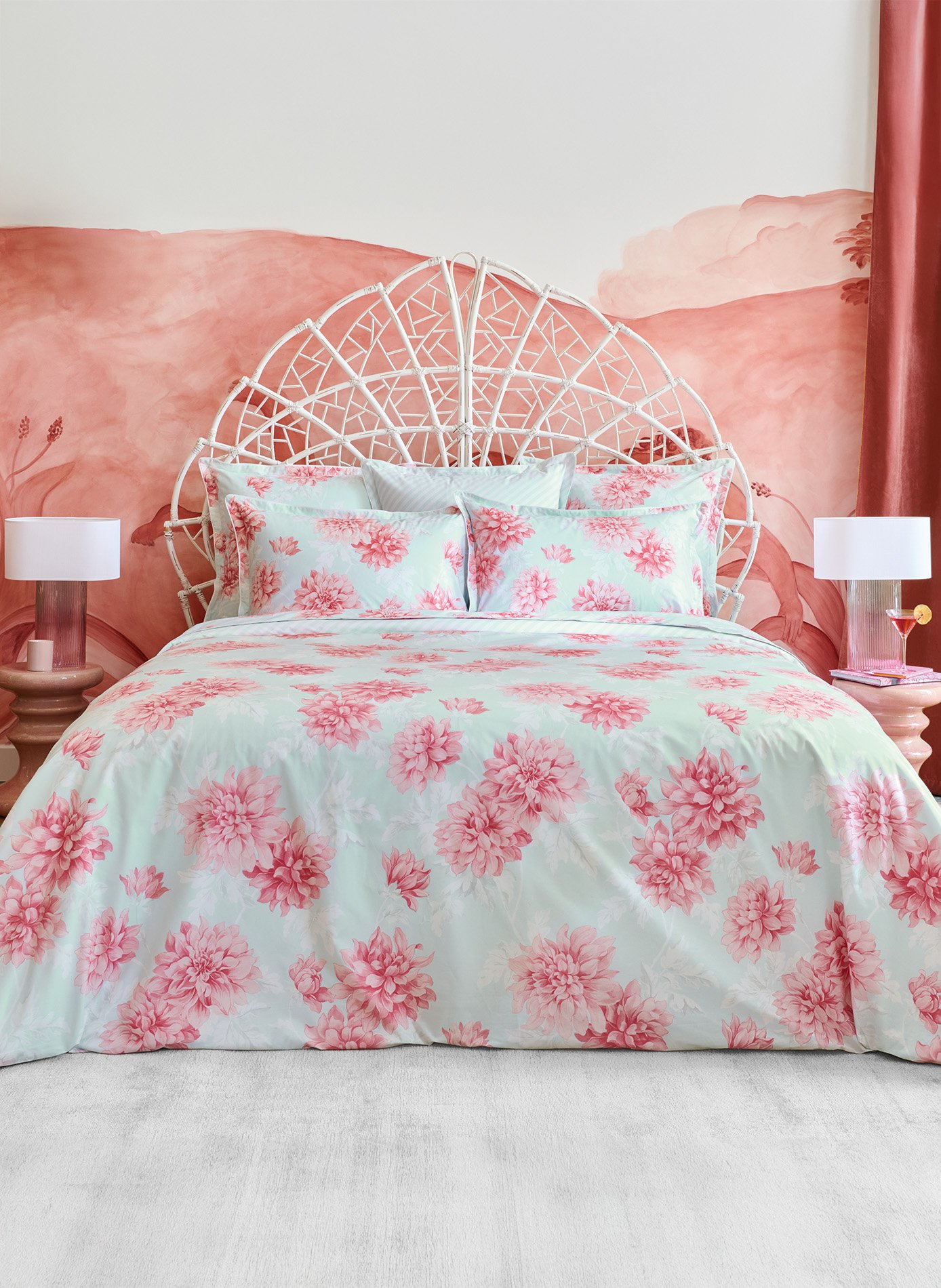 Drap plat cocktail ANNE DE SOLENE Bleu