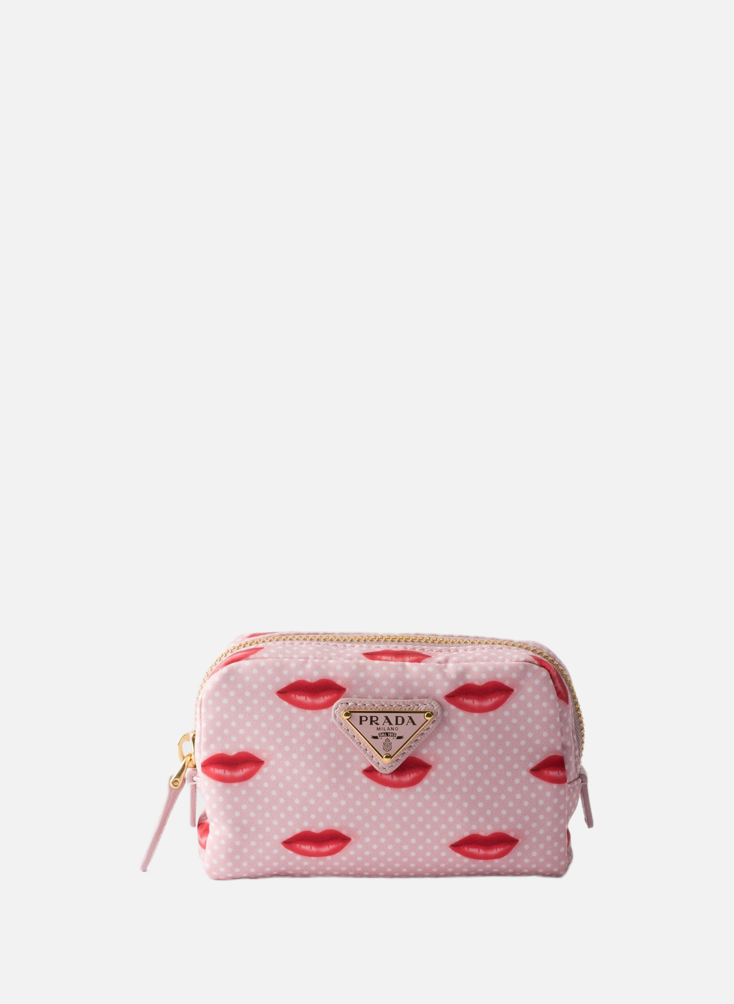 Pochette en re-nylon imprimé PRADA Rose
