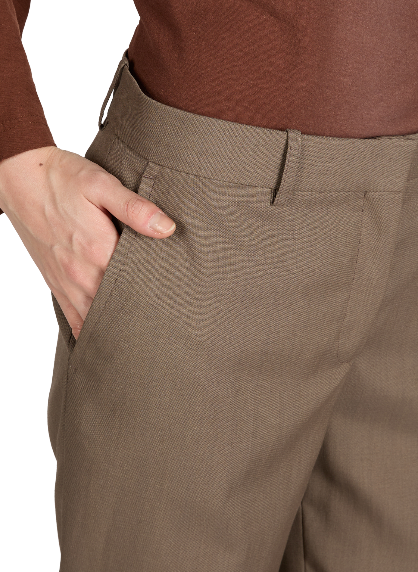 Pantalon Pekko Canvas Wo Suit en laine mélangée ACNE STUDIOS Kaki