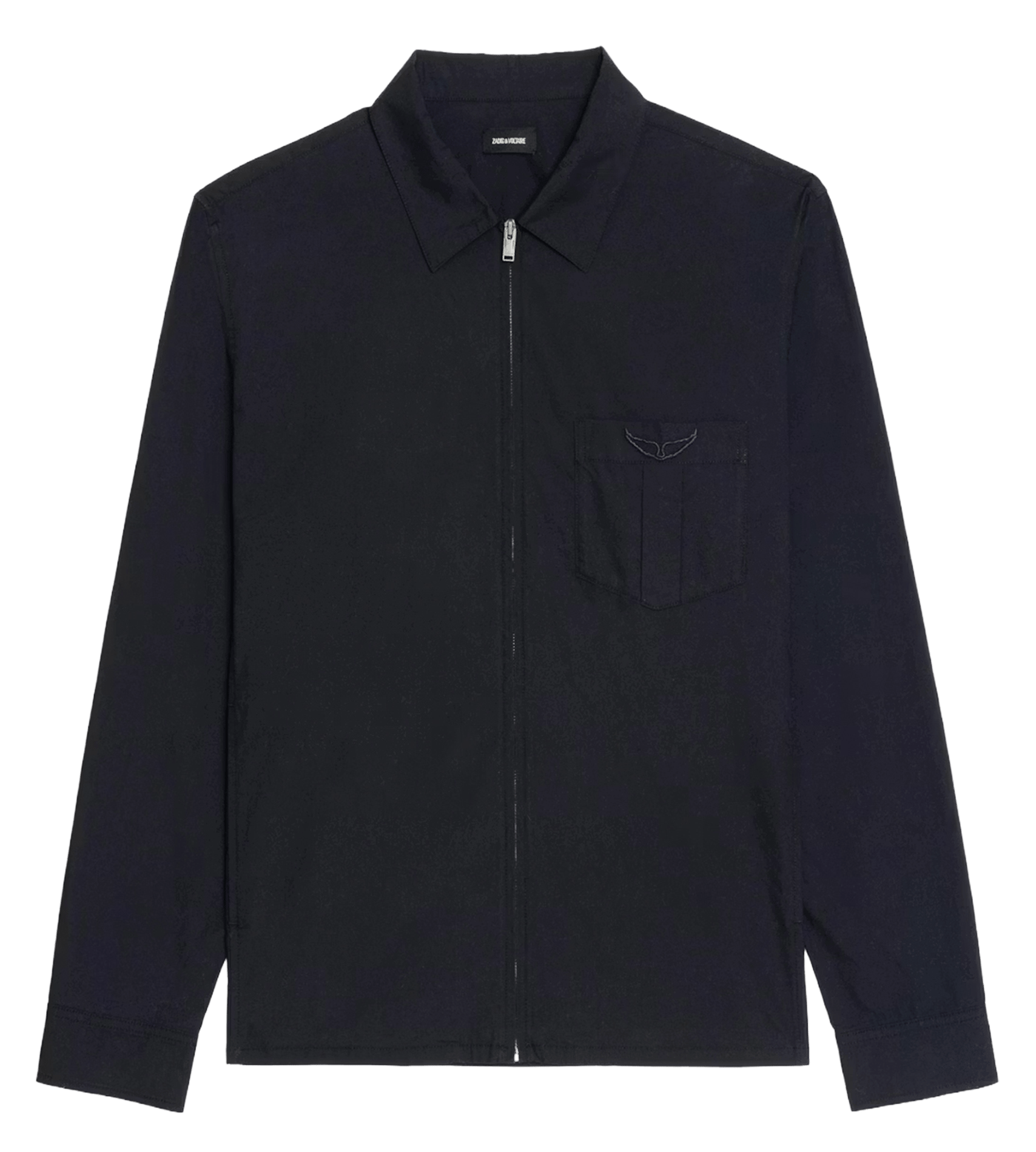 Veste droite zippée unie en coton suzy ZADIG&VOLTAIRE Noir