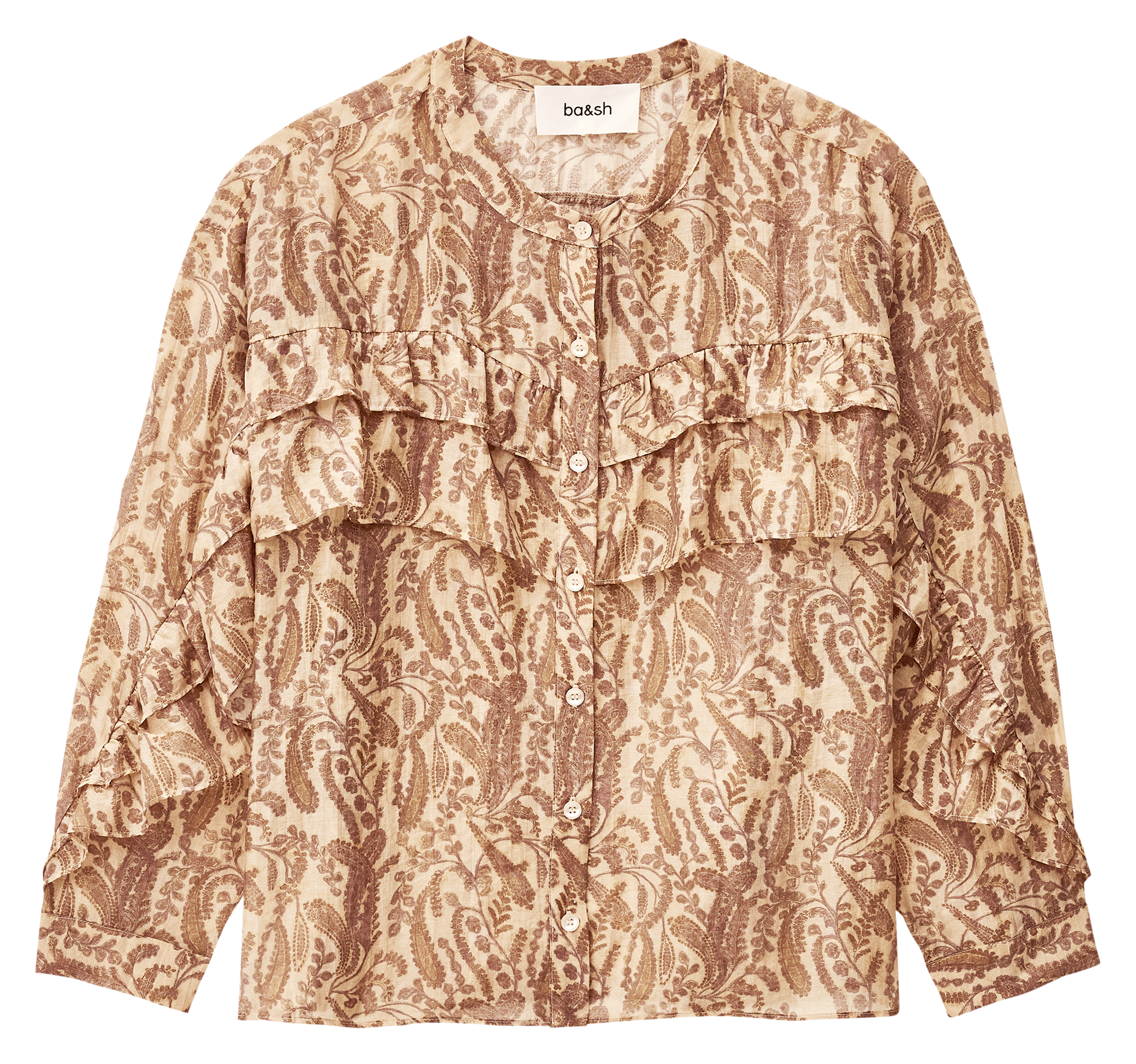 Blosue col rond imprimée tunella BA&SH Beige