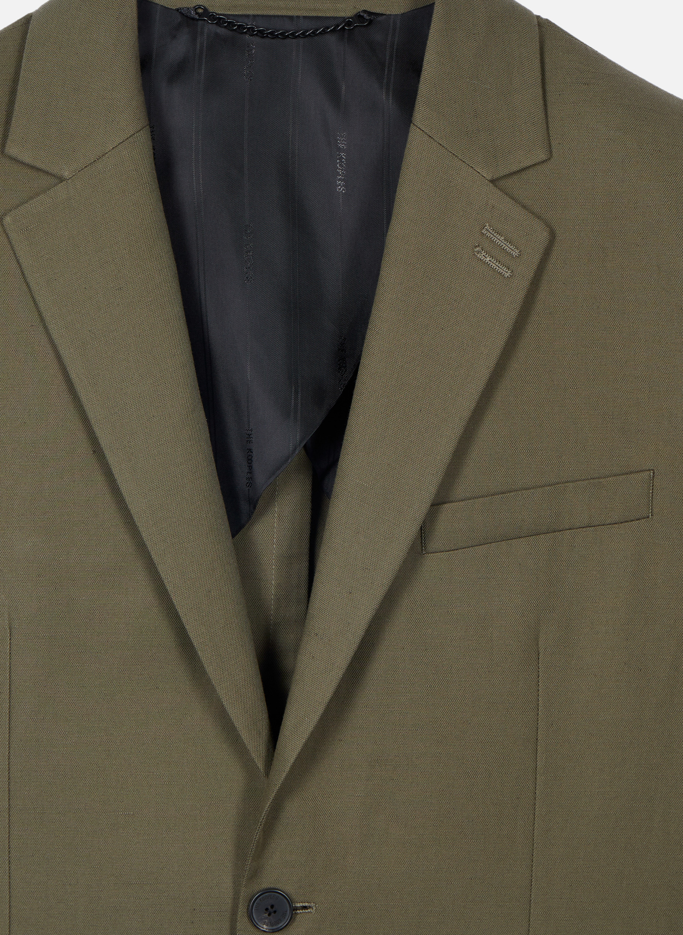 Veste de costume en coton lin THE KOOPLES Vert