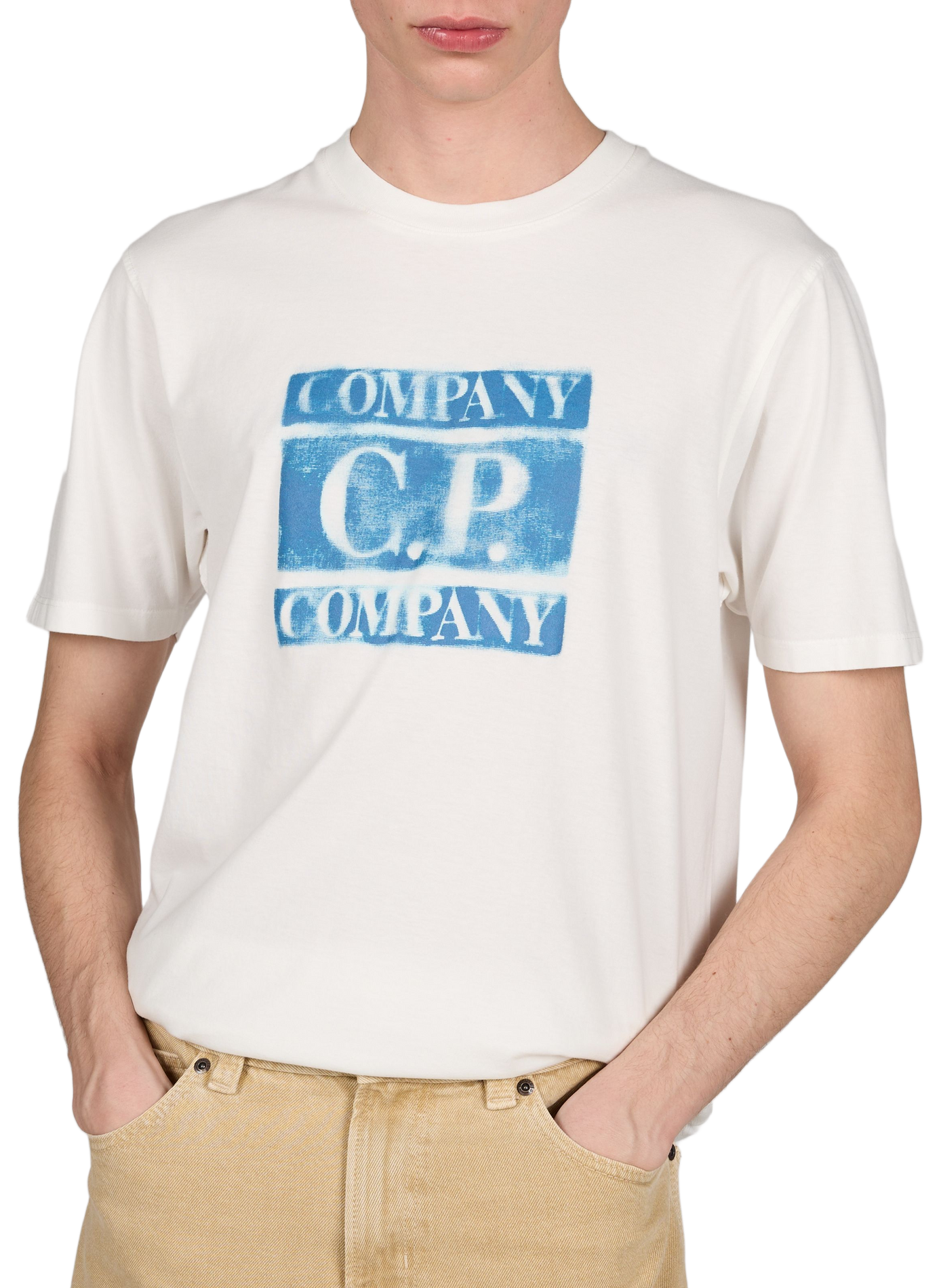 Cotton Logo T-shirt CP COMPANY White