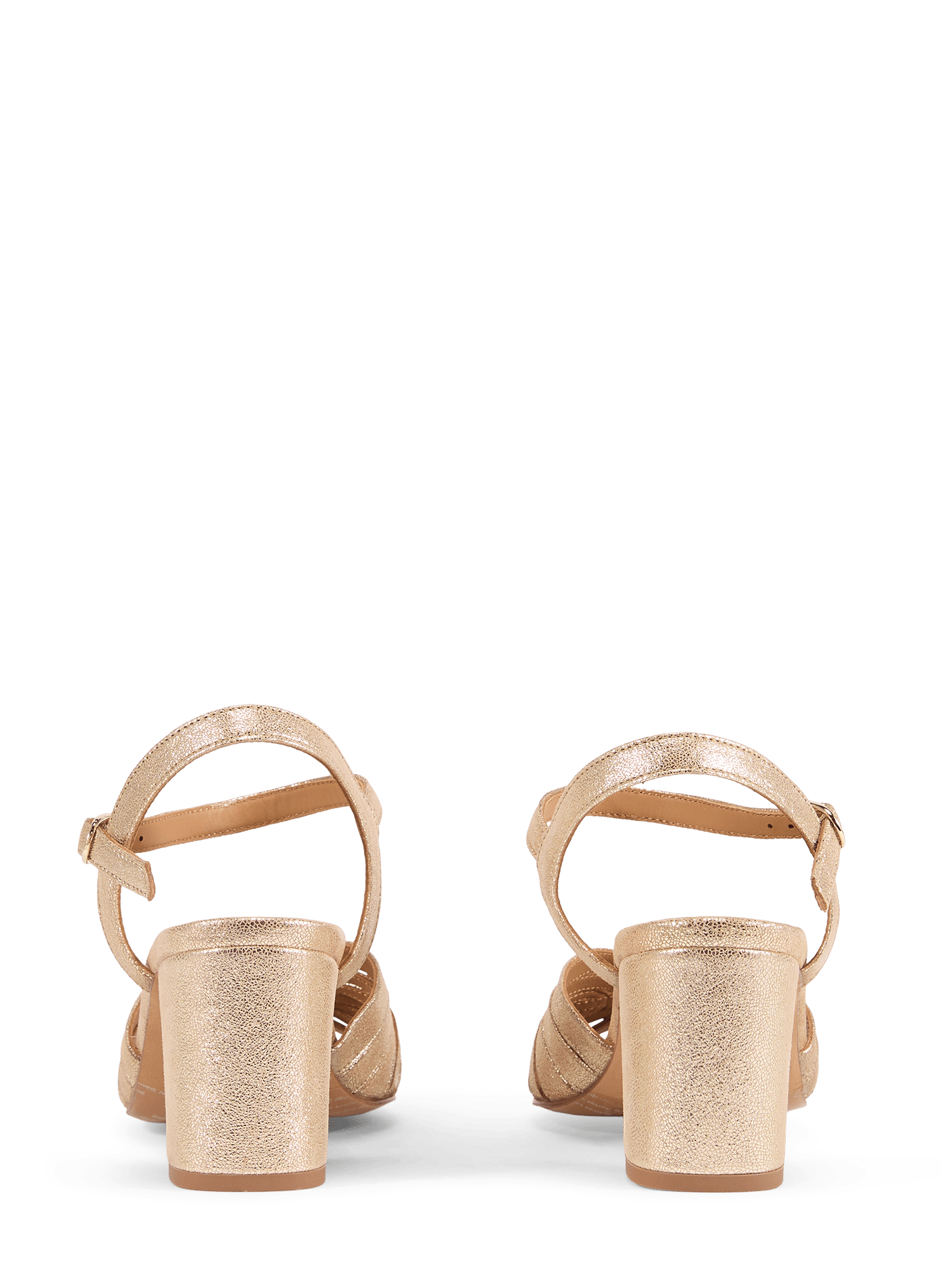 Eileen metallic leather high heel sandals BOBBIES Golden