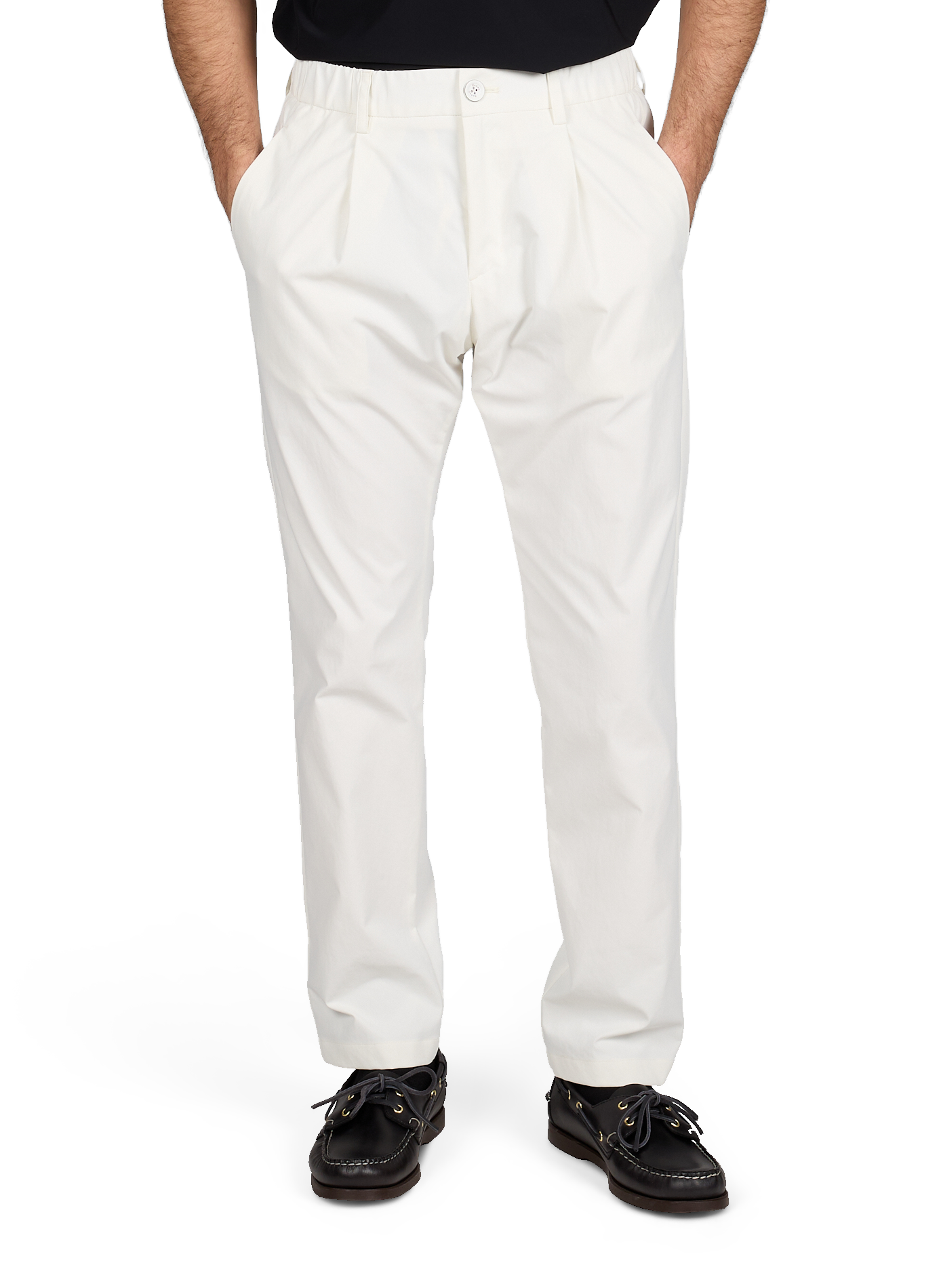 Straight leg pants with mid-rise waist HERNO White