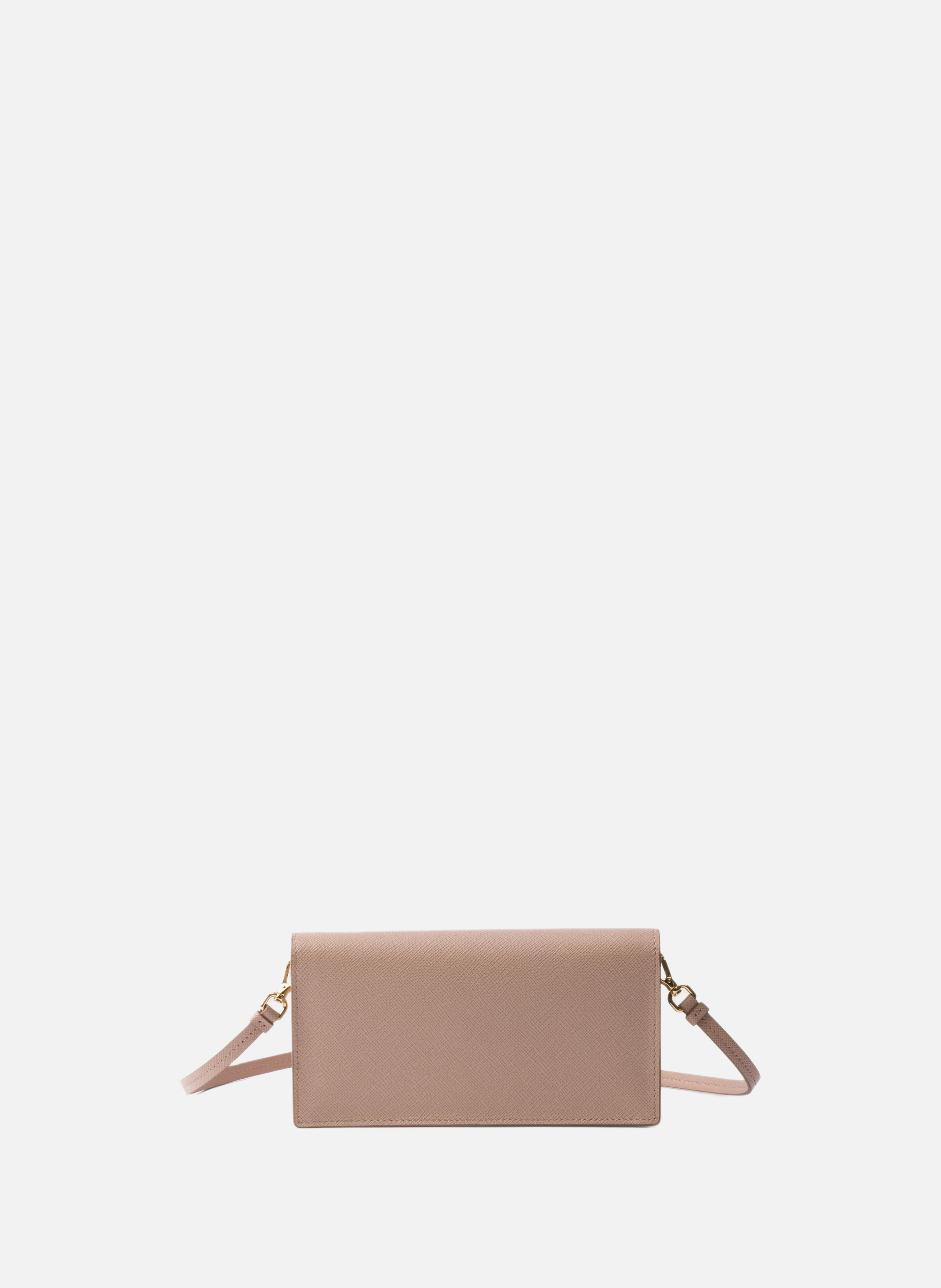 Mini sac en cuir saffiano PRADA Rose