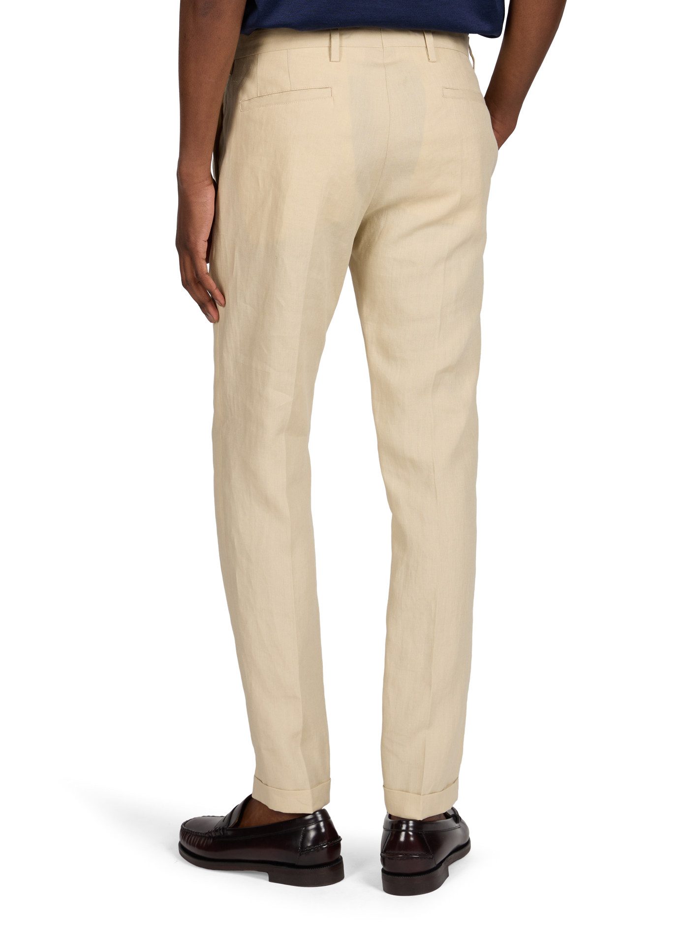 Plain linen trousers PAUL SMITH Khaki