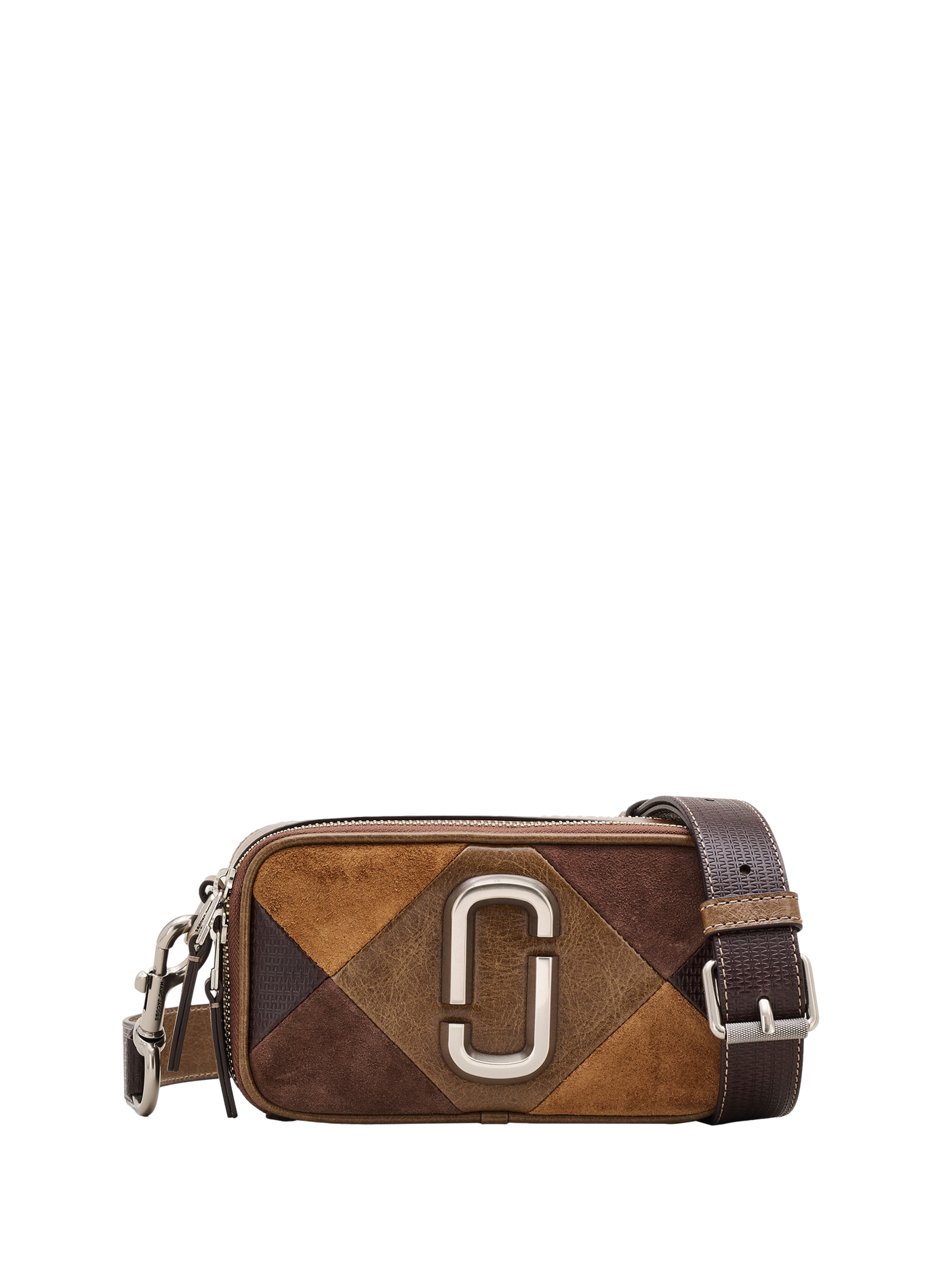 Bolso The Suede Patchwork Snapshot de cuero MARC JACOBS Marrón