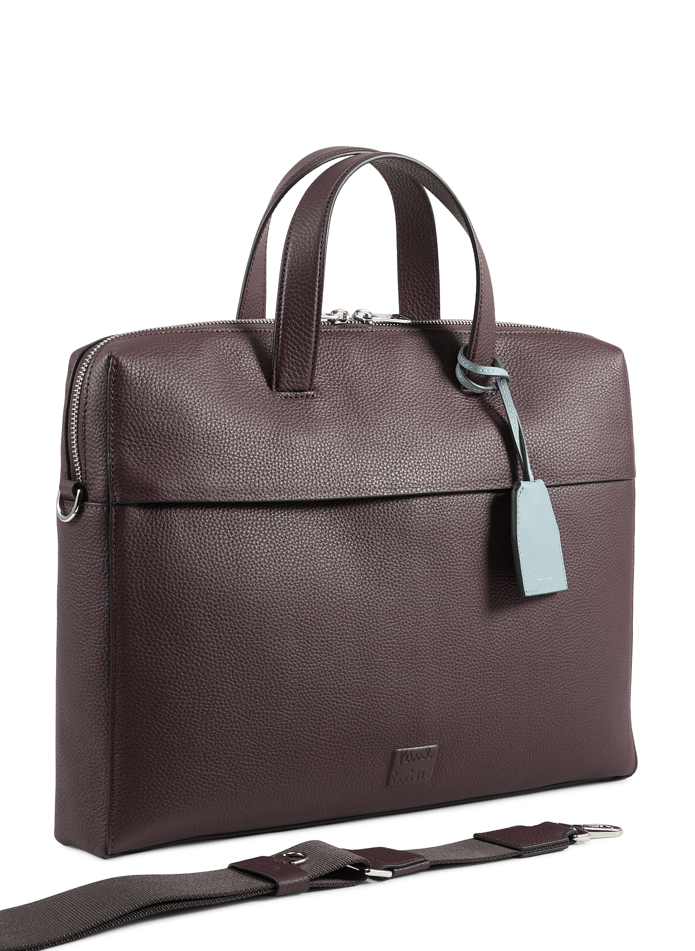 Porte-documents à bandoulière en cuir grainé PAUL SMITH Rouge