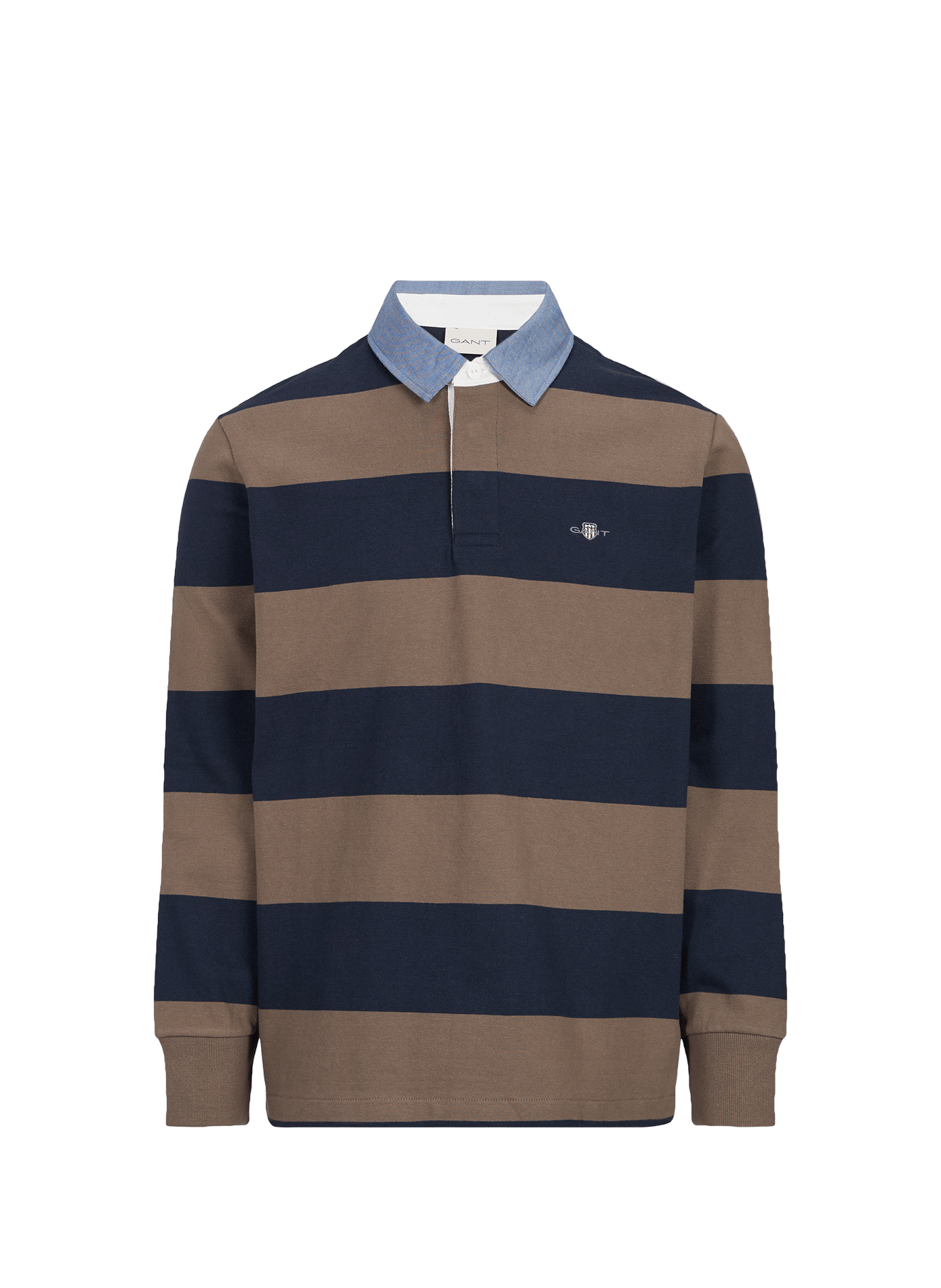 Lange mouwen poloshirt van katoen  Faded taupe