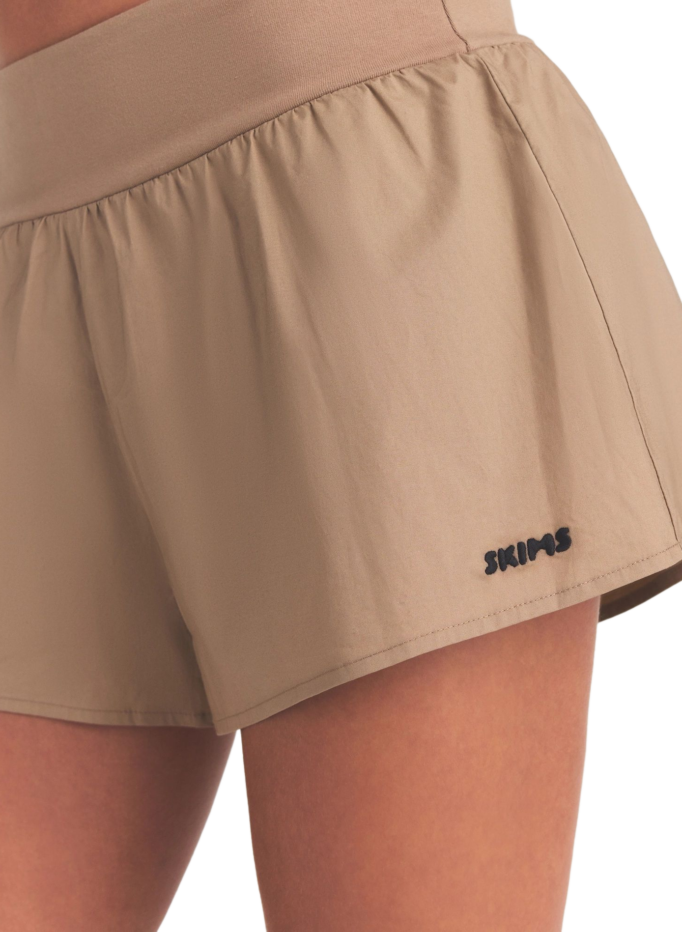 Shourt court en coton tissé mélangé SKIMS Beige
