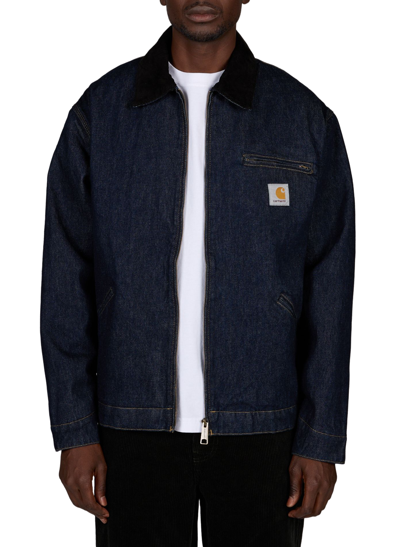 Gerade geschnittene Jacke OG Detroit aus Baumwoll-Denim CARHARTT WIP Blau