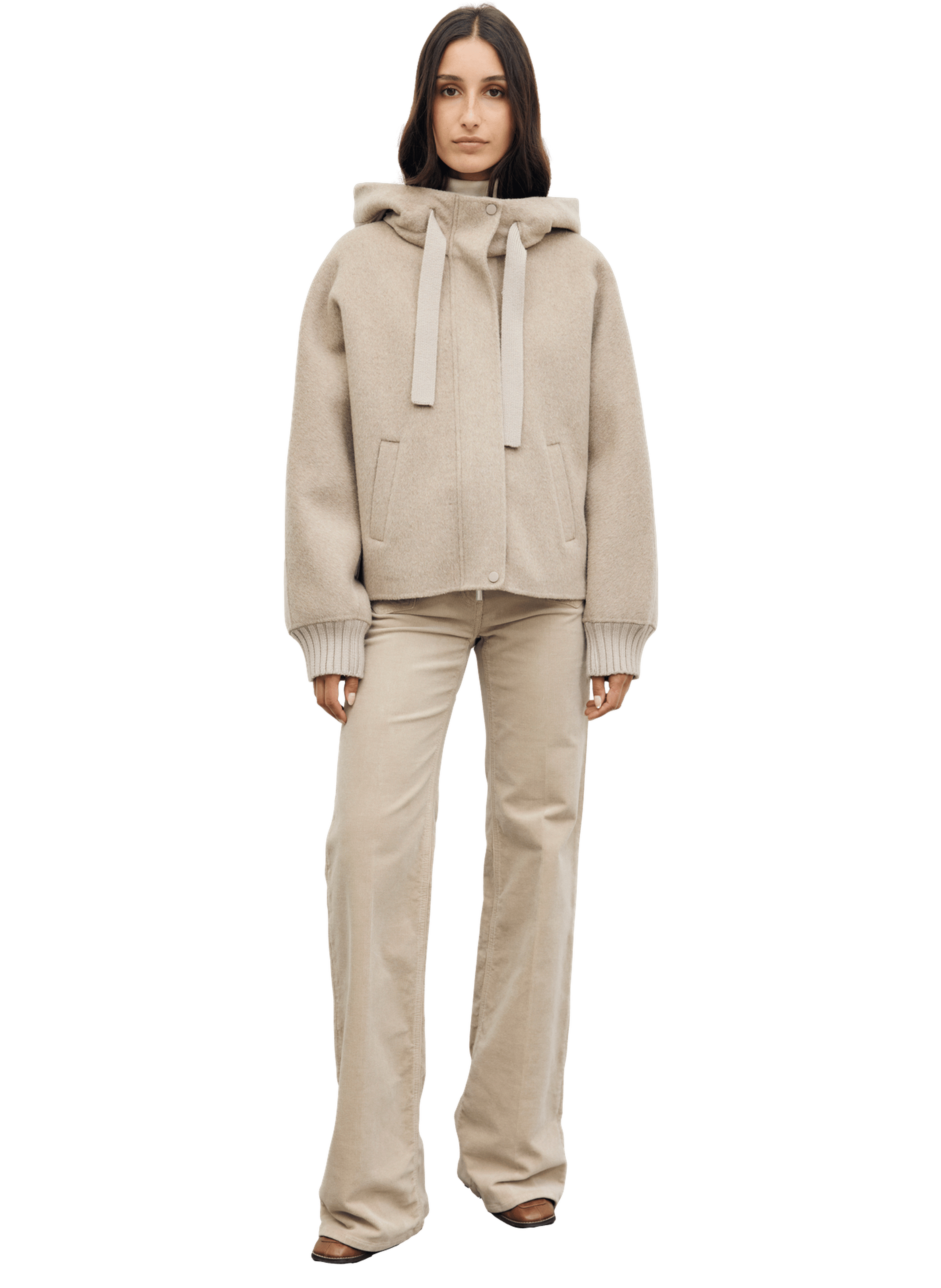 Doudoune courte en laine double face - anor GERARD DAREL Beige