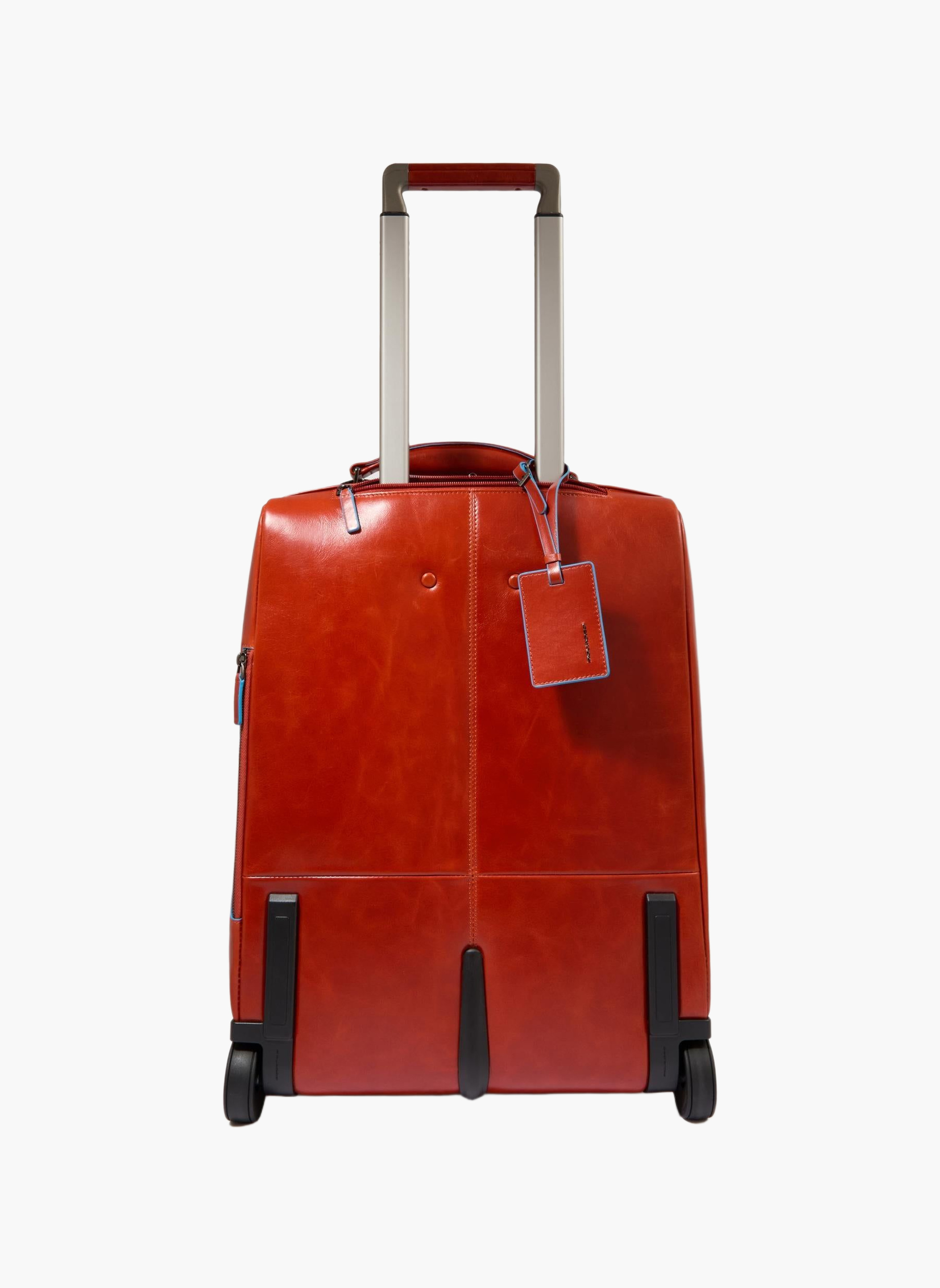 Valise à roulettes cabine avec coque à vêtements PIQUADRO Marron