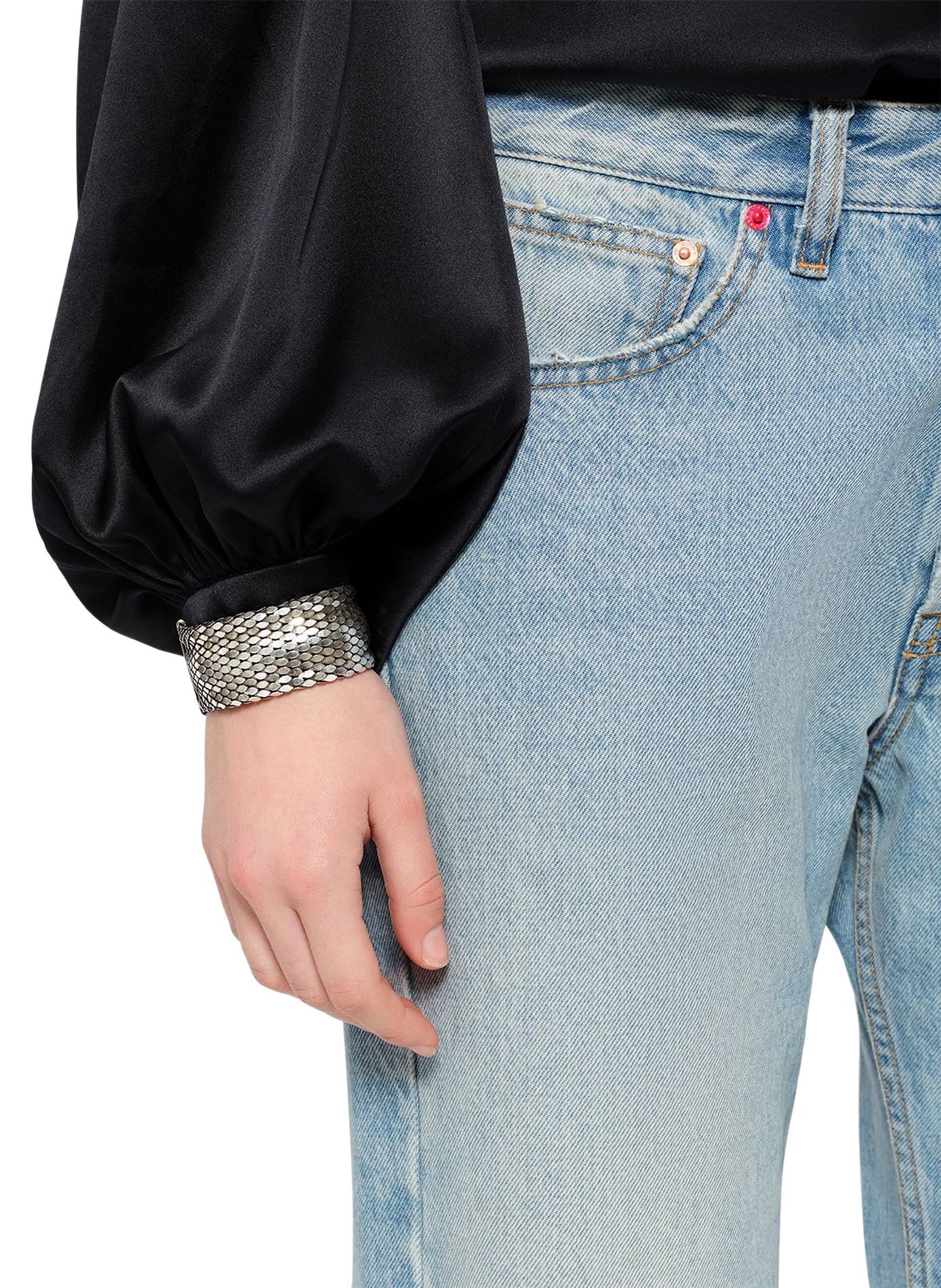 Large Gaia scale-mesh bracelet ISABEL MARANT Silver