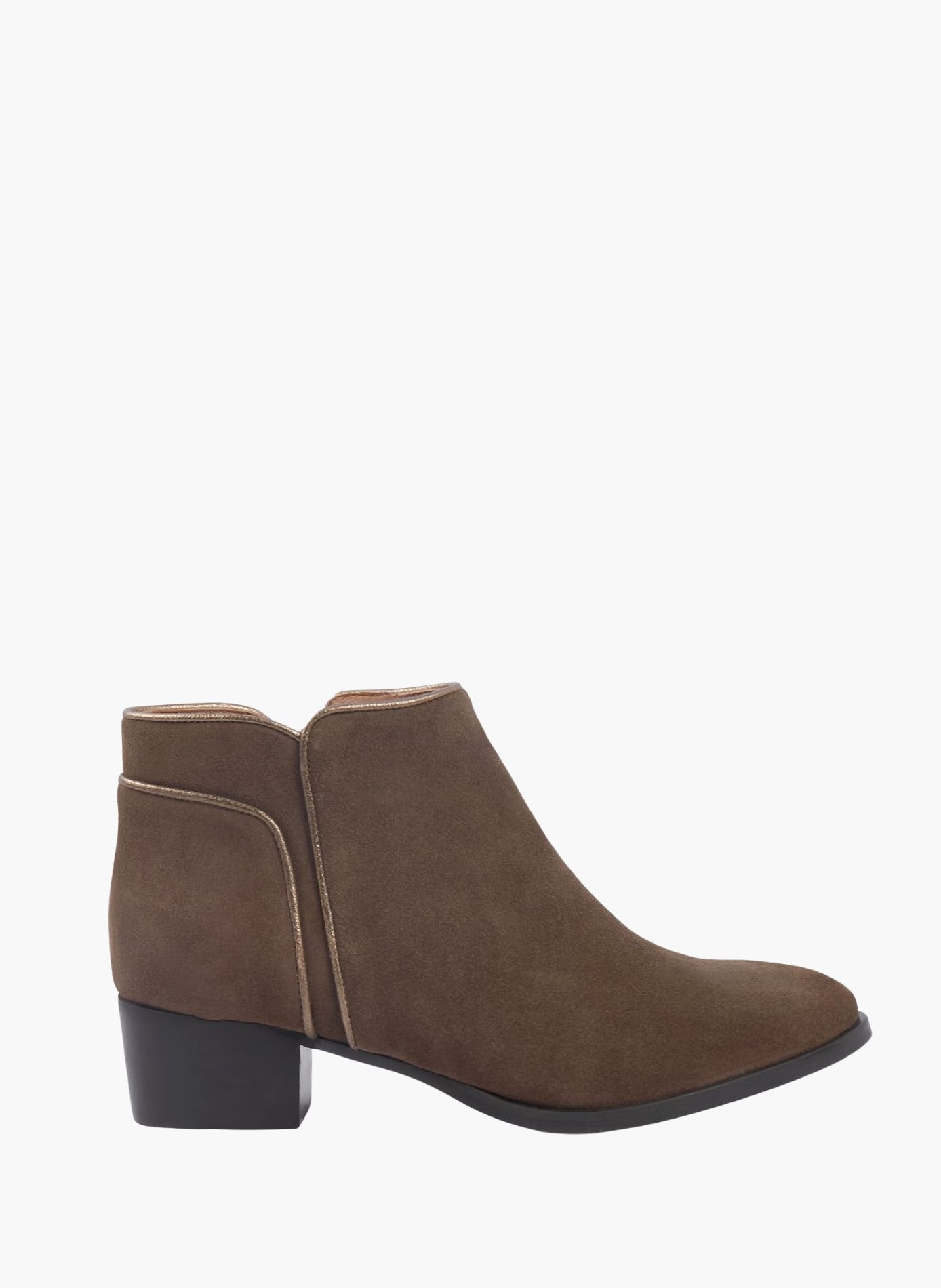 Bottines moyen talon cuir daim JULES & JENN Multicolore