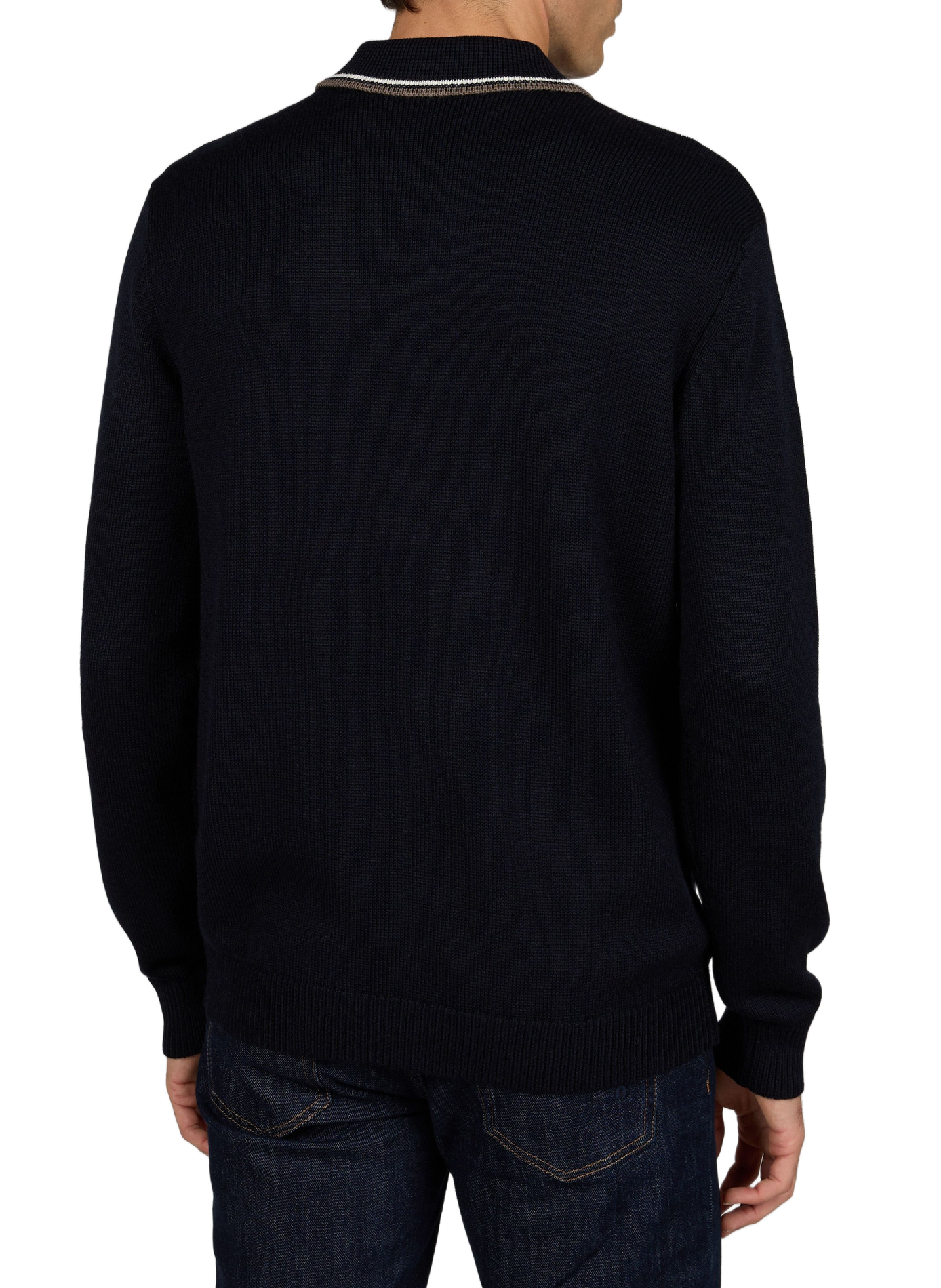 Straight-fit polo-neck jumper ARMANI EXCHANGE Blue