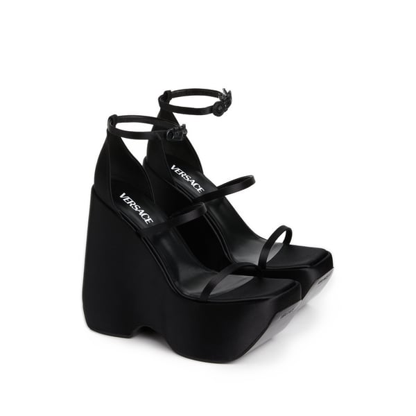 Sandales Triplatform satinées