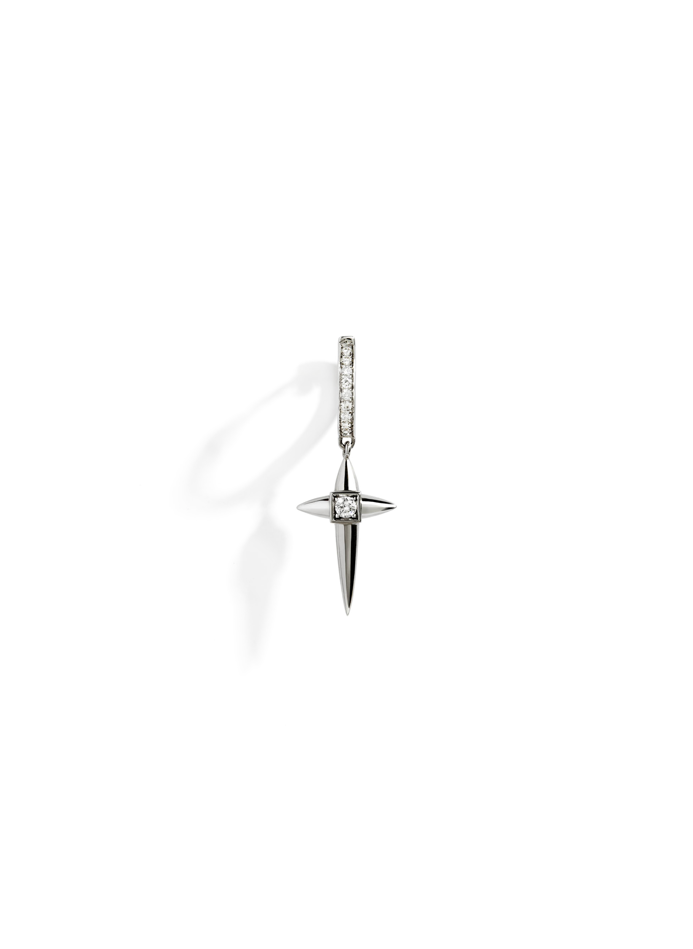 Rockaway Mini silver hoop earring  STATEMENT Silver