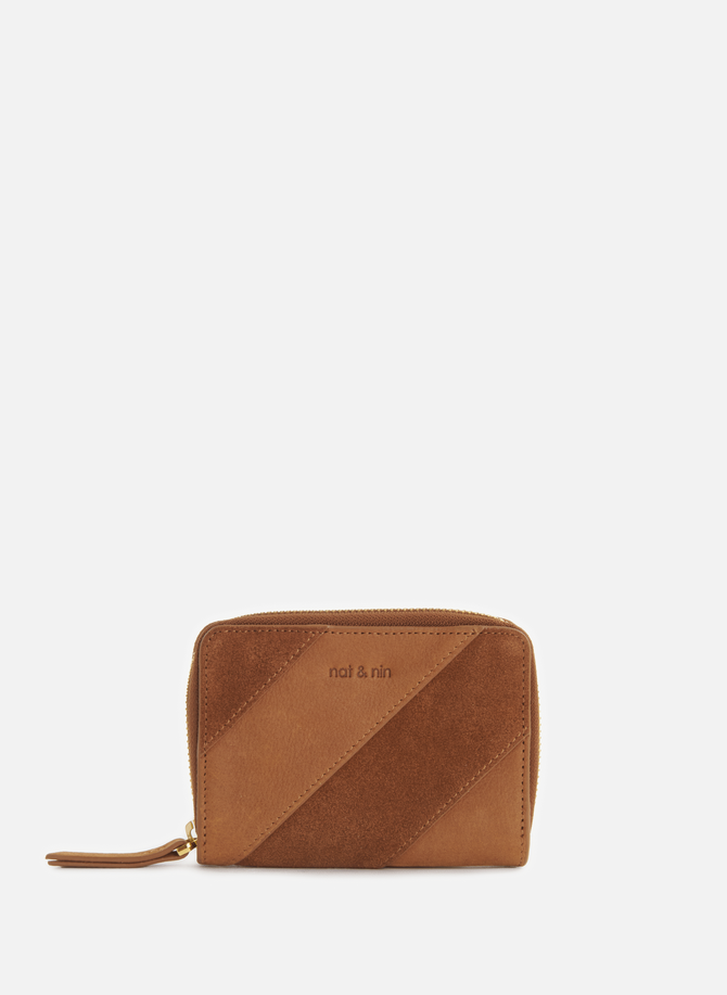 Smooth and suede leather wallet NAT & NIN